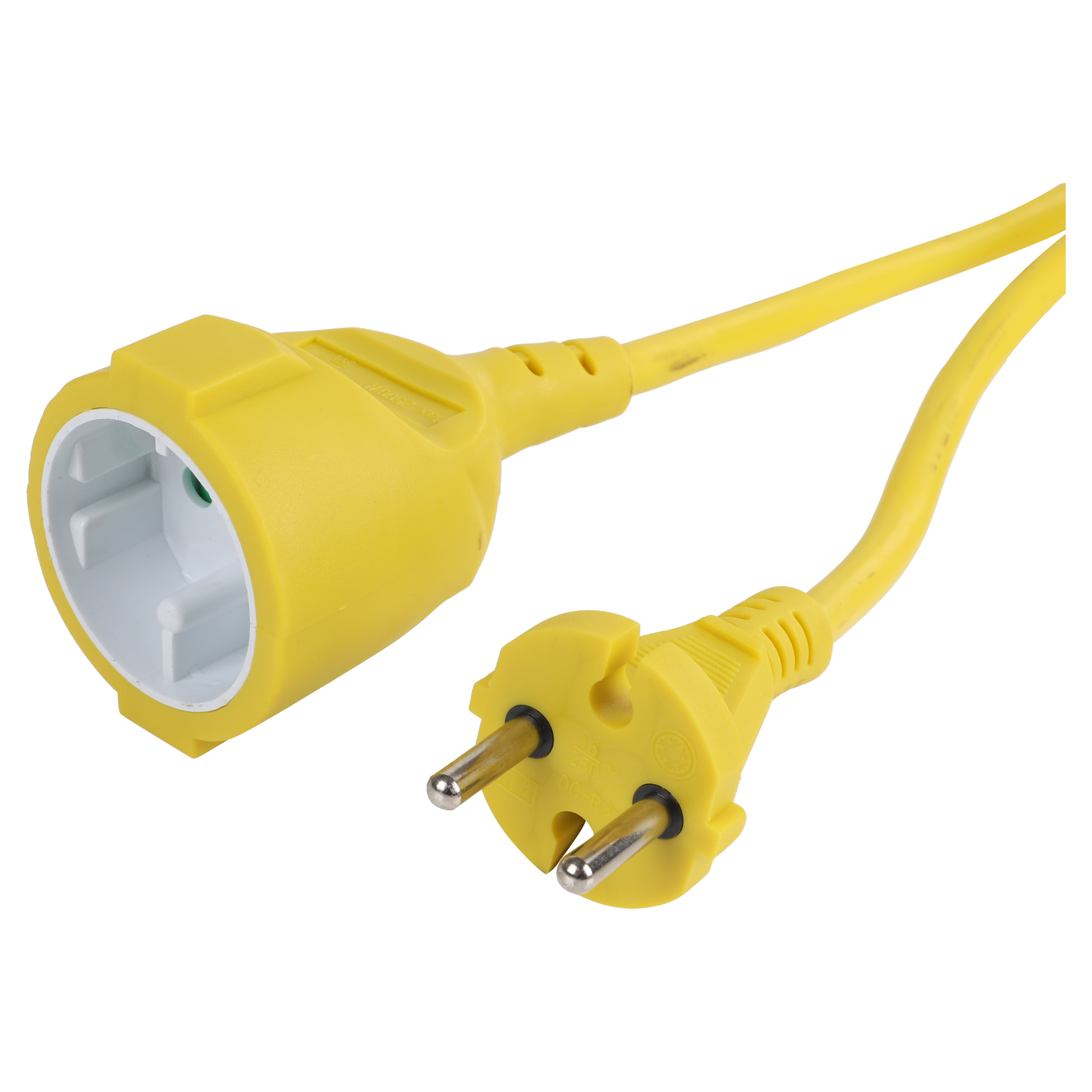 55.204.61 Q-Link  verlengsnoer H05VV-F - max 3680W geel 2 x 1.5 mm², 20 m