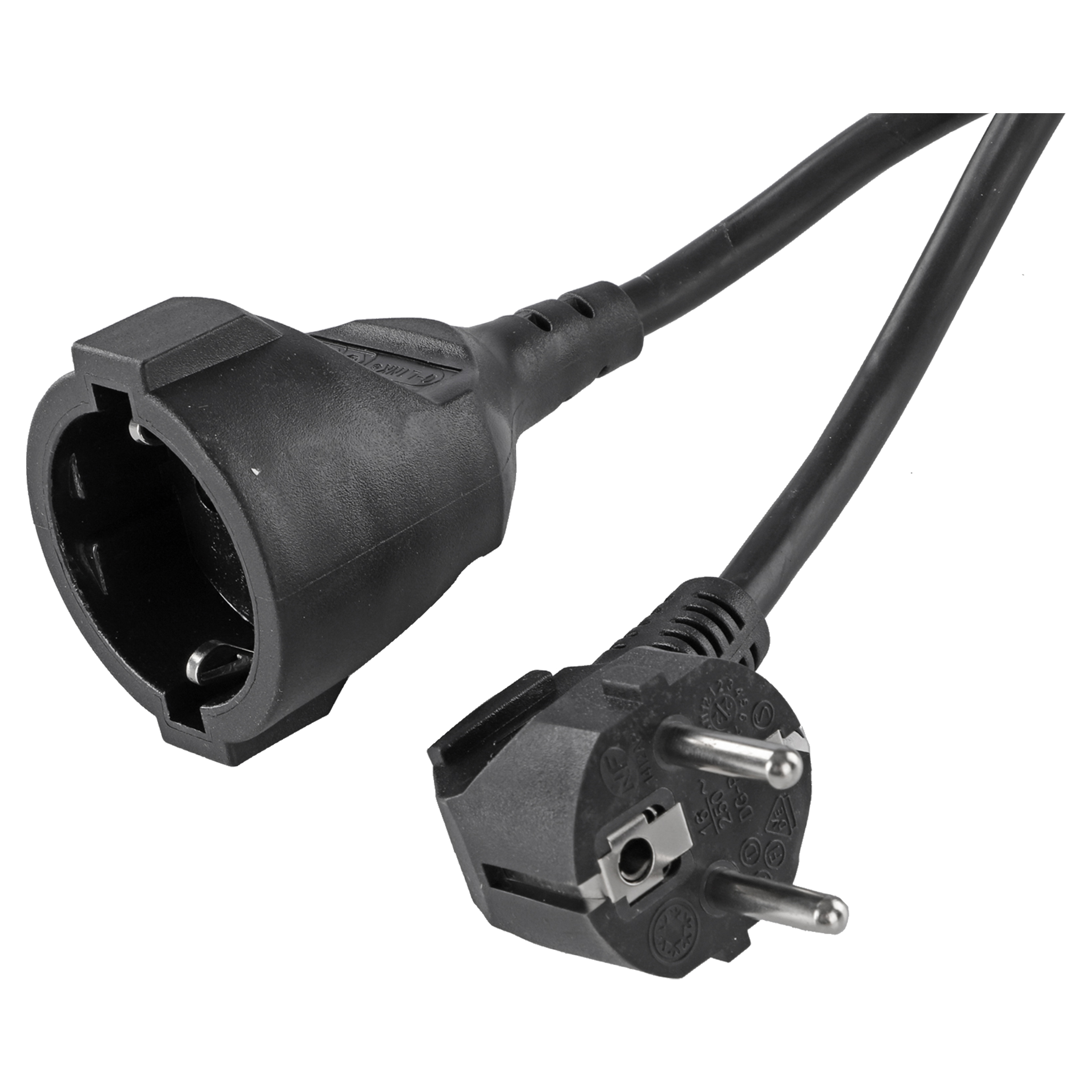 55.204.63 Q-Link  verlengsnoer randaarde - H05VV-F - max 3680W zwart 3 x 1.5 mm², 3 m