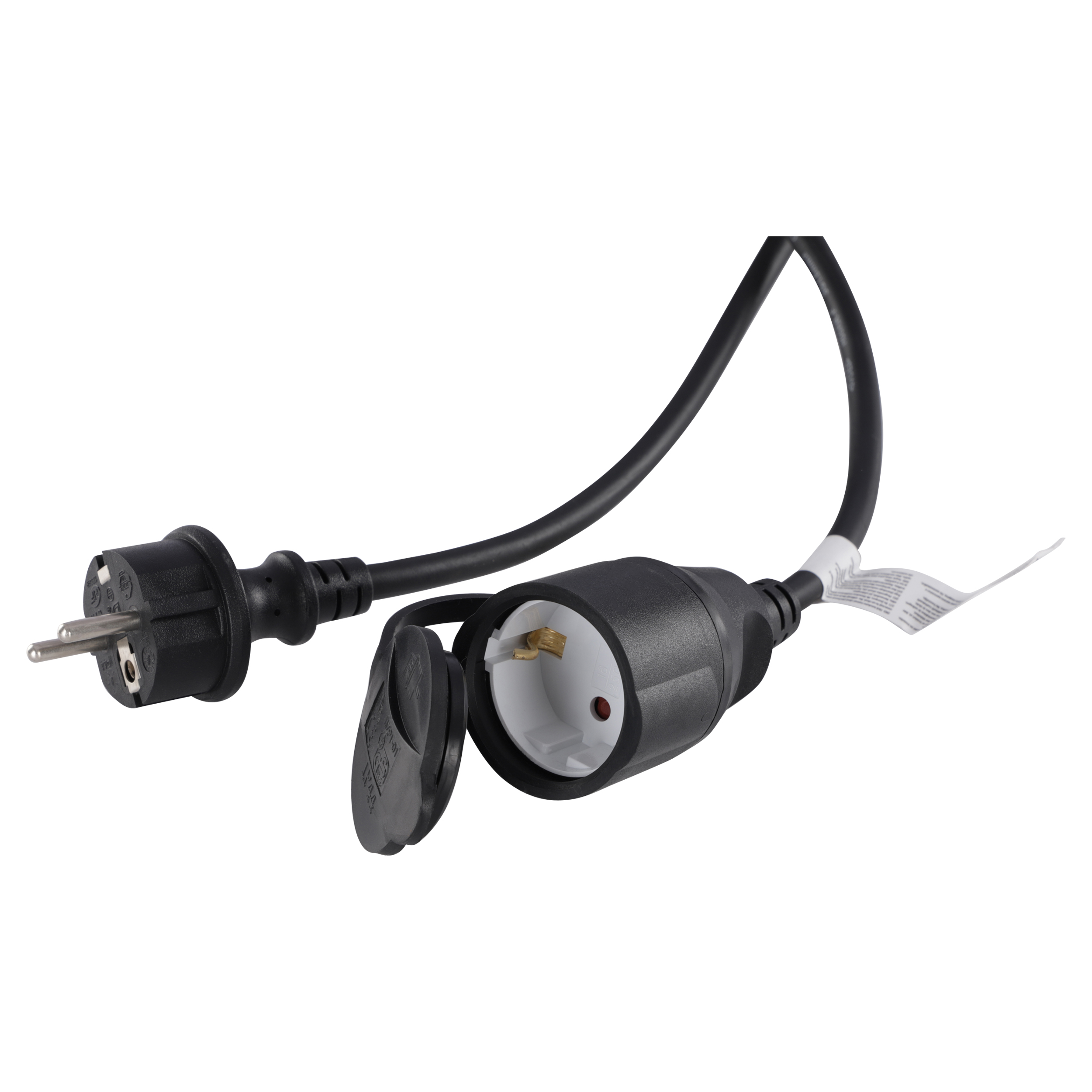 55.204.71 Q-Link  verlengsnoer randaarde - IP44 - H05RRF zwart 3 x 1.5 mm², 20 m