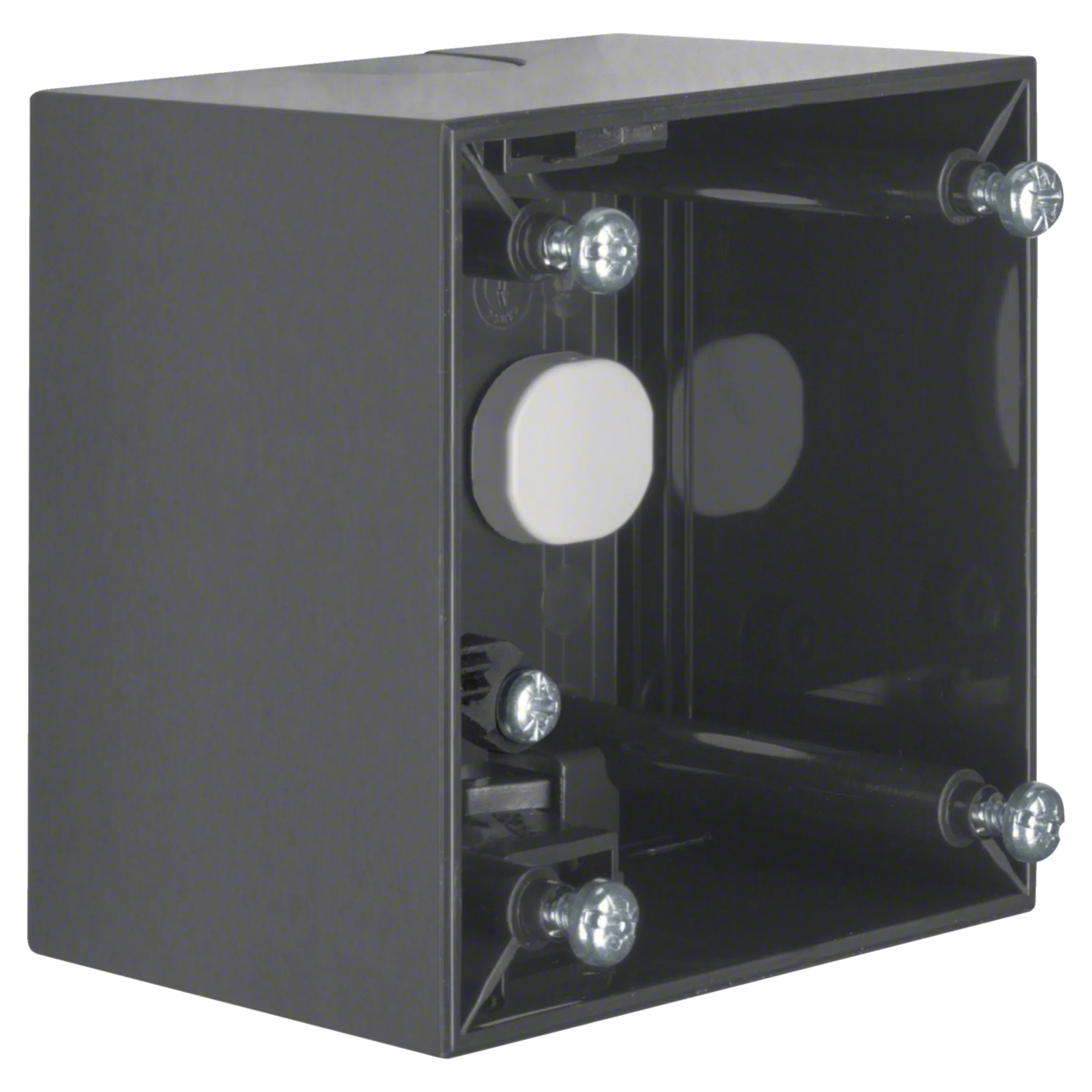 58.002.36 Berker Integro opbouwbehuizing hoog - 1-voudig - met trekontlasting - IP44 antraciet 