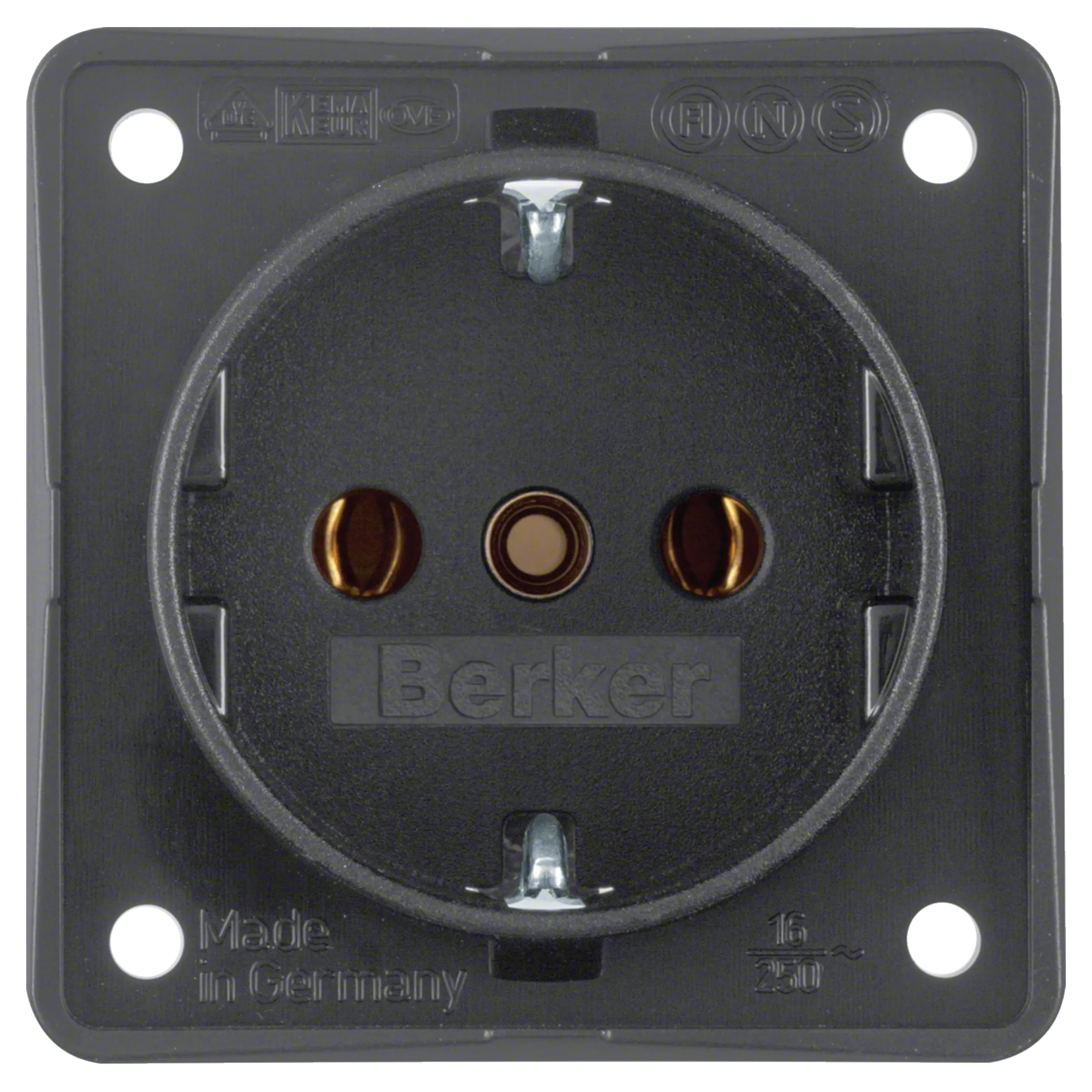 58.002.42 Berker Integro contactdoos inbouw - 1-voudig - randaarde antraciet 