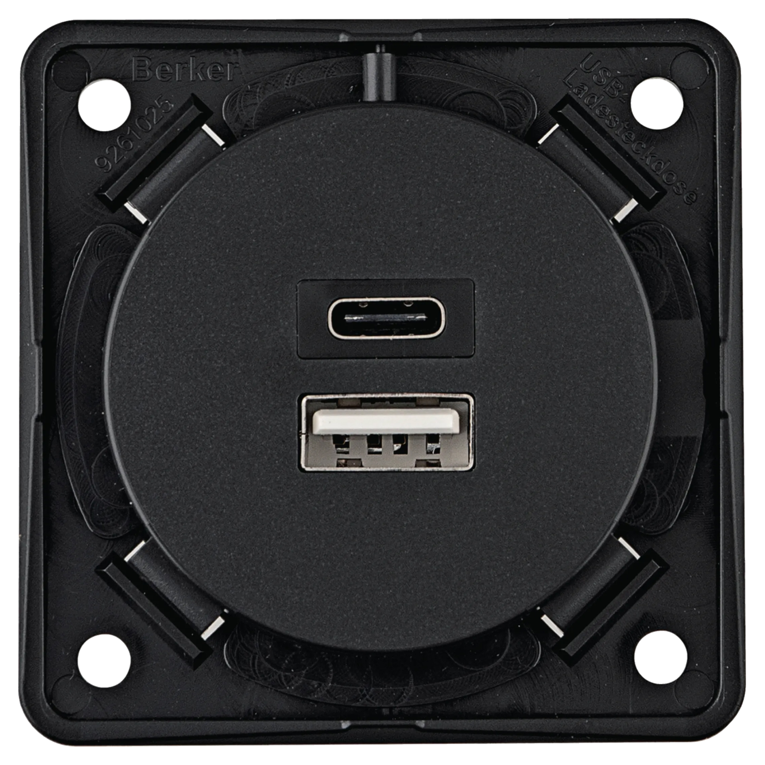 58.002.46 Berker Integro contactdoos inbouw - spatwaterdicht - USB A/C antraciet 
