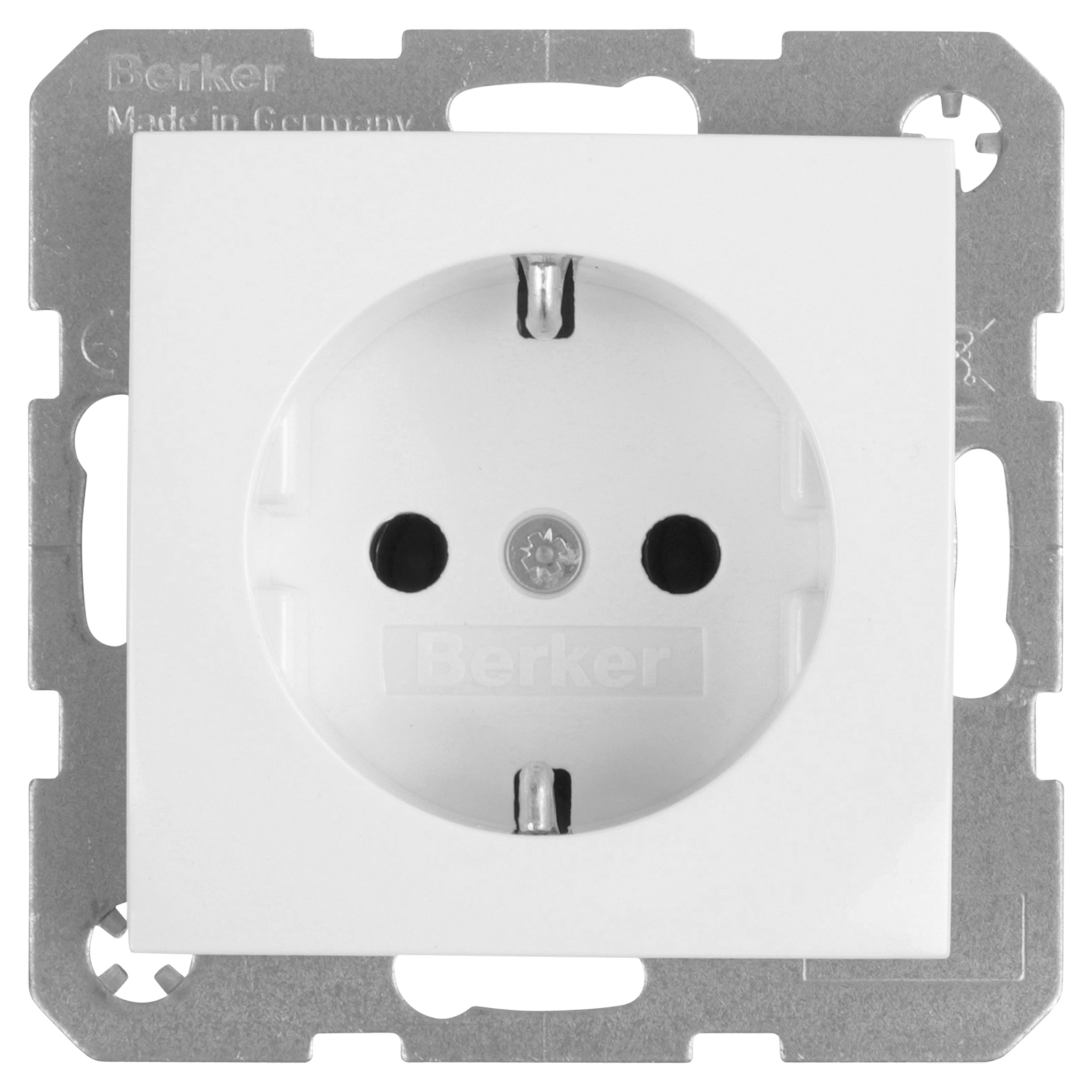 58.003.42 Berker S1 contactdoos inbouw - 1-voudig - randaarde polarwit 