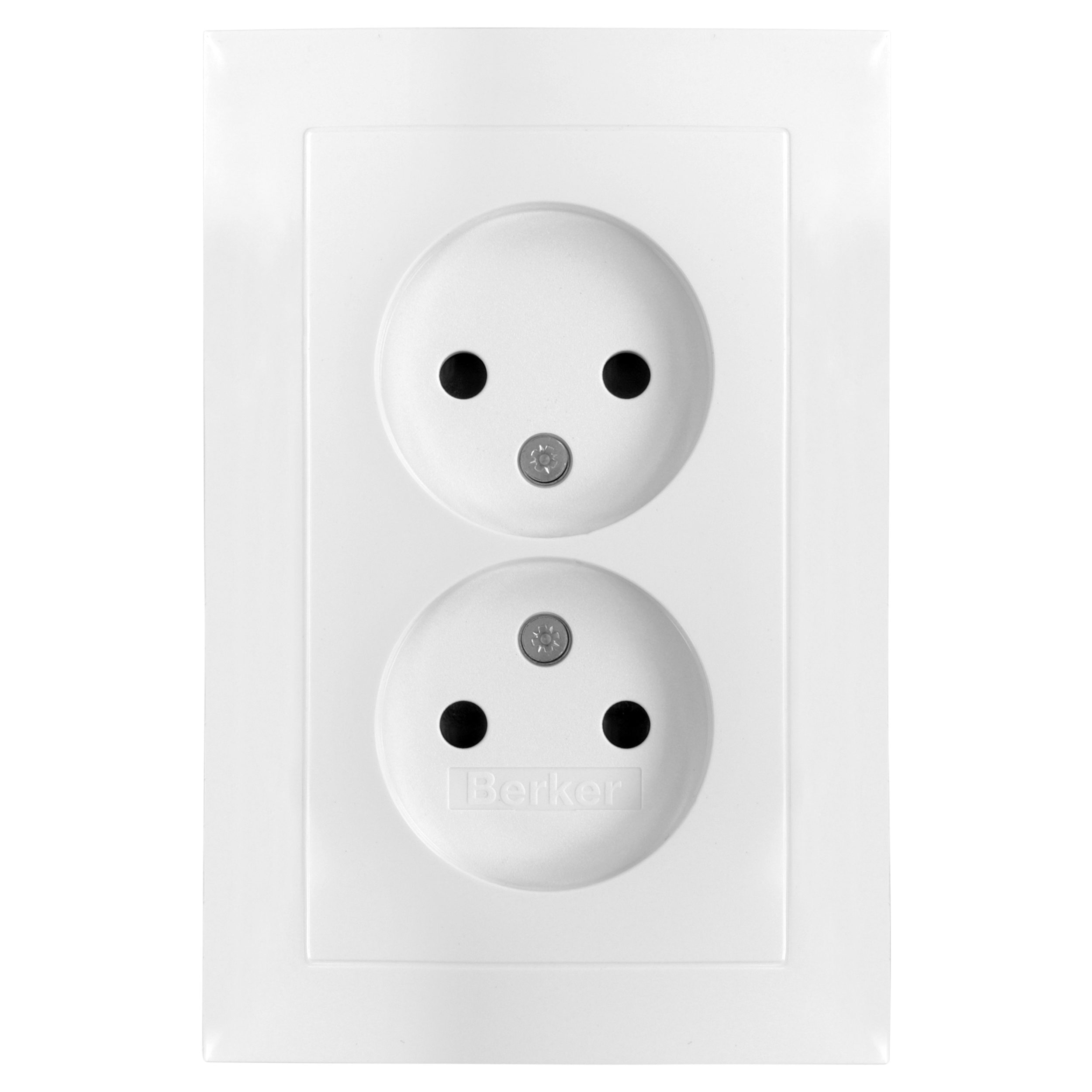 58.003.48 Berker S1 contactdoos inbouw - 2-voudig polarwit 