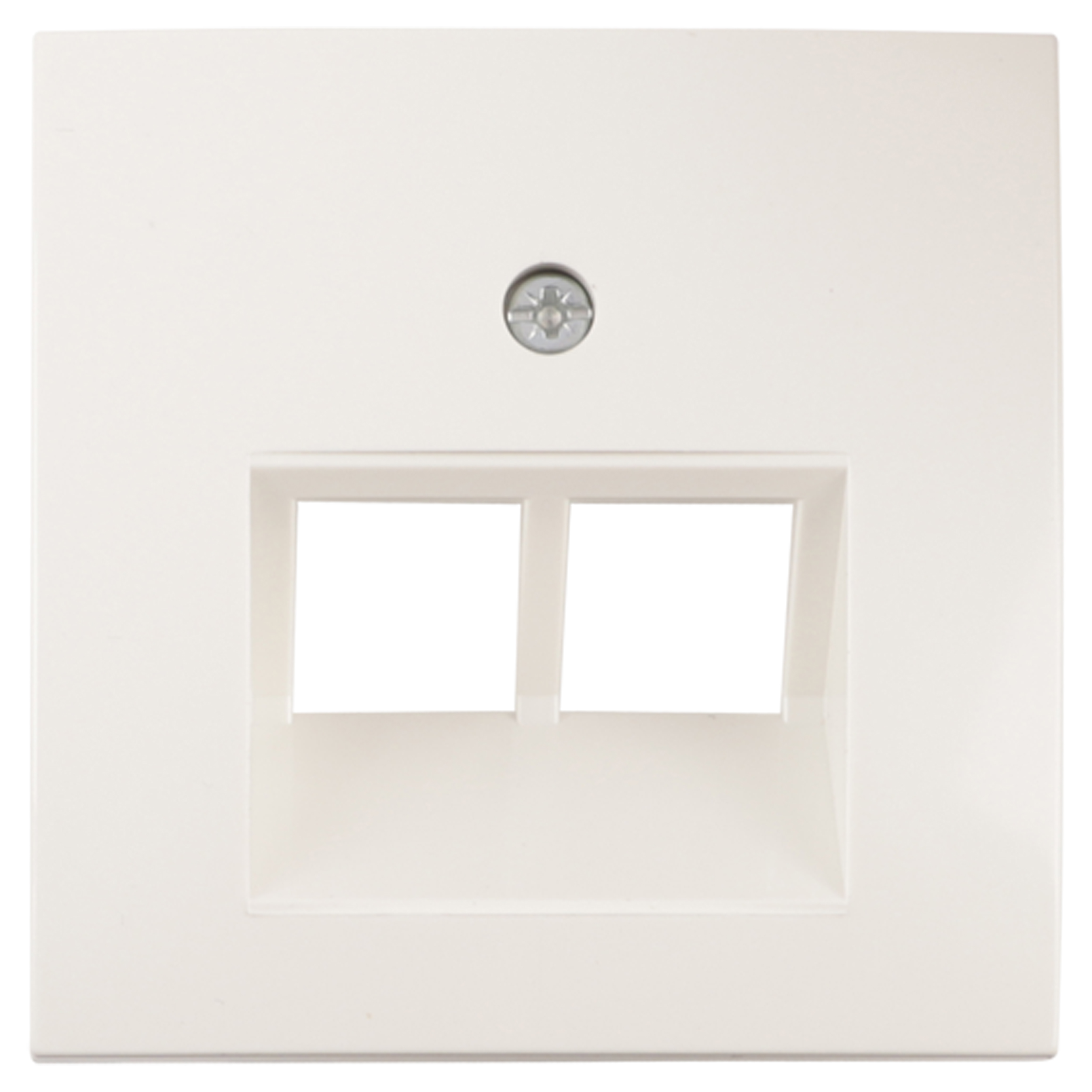 58.003.56 Berker S1 centraalplaat telefoon/data - 2 x 8-polig polarwit 