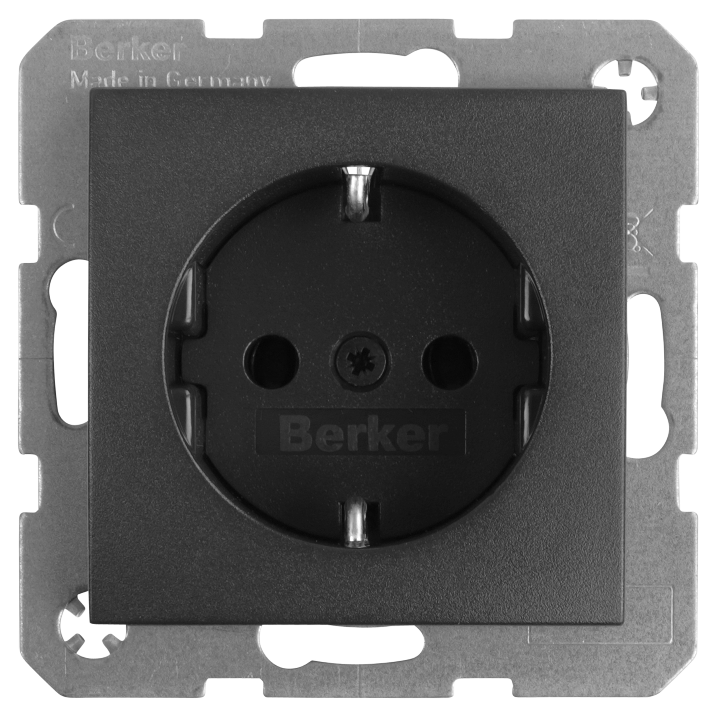 58.004.42 Berker S1 contactdoos inbouw - 1-voudig - randaarde antraciet 