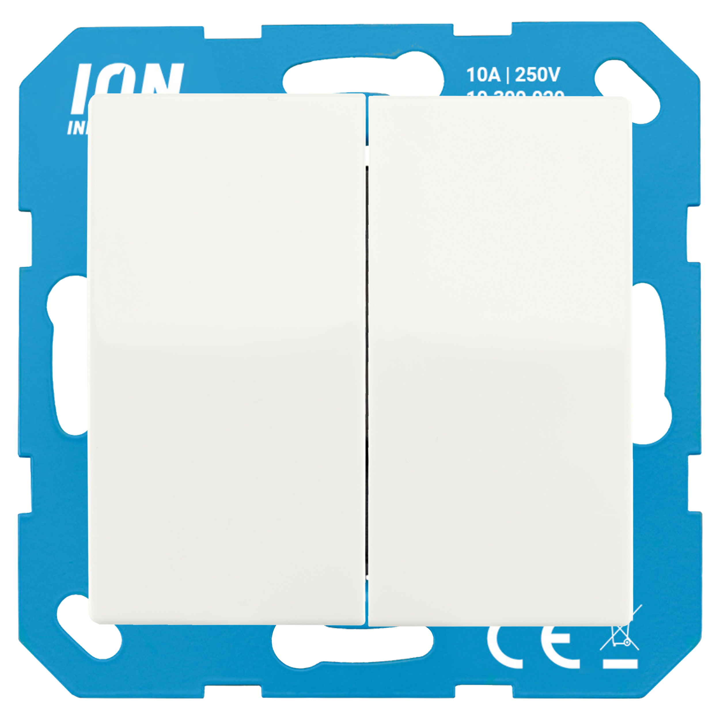 58.006.02 ION Industries V1/J1 schakelaar inbouw - serie - alpin wit