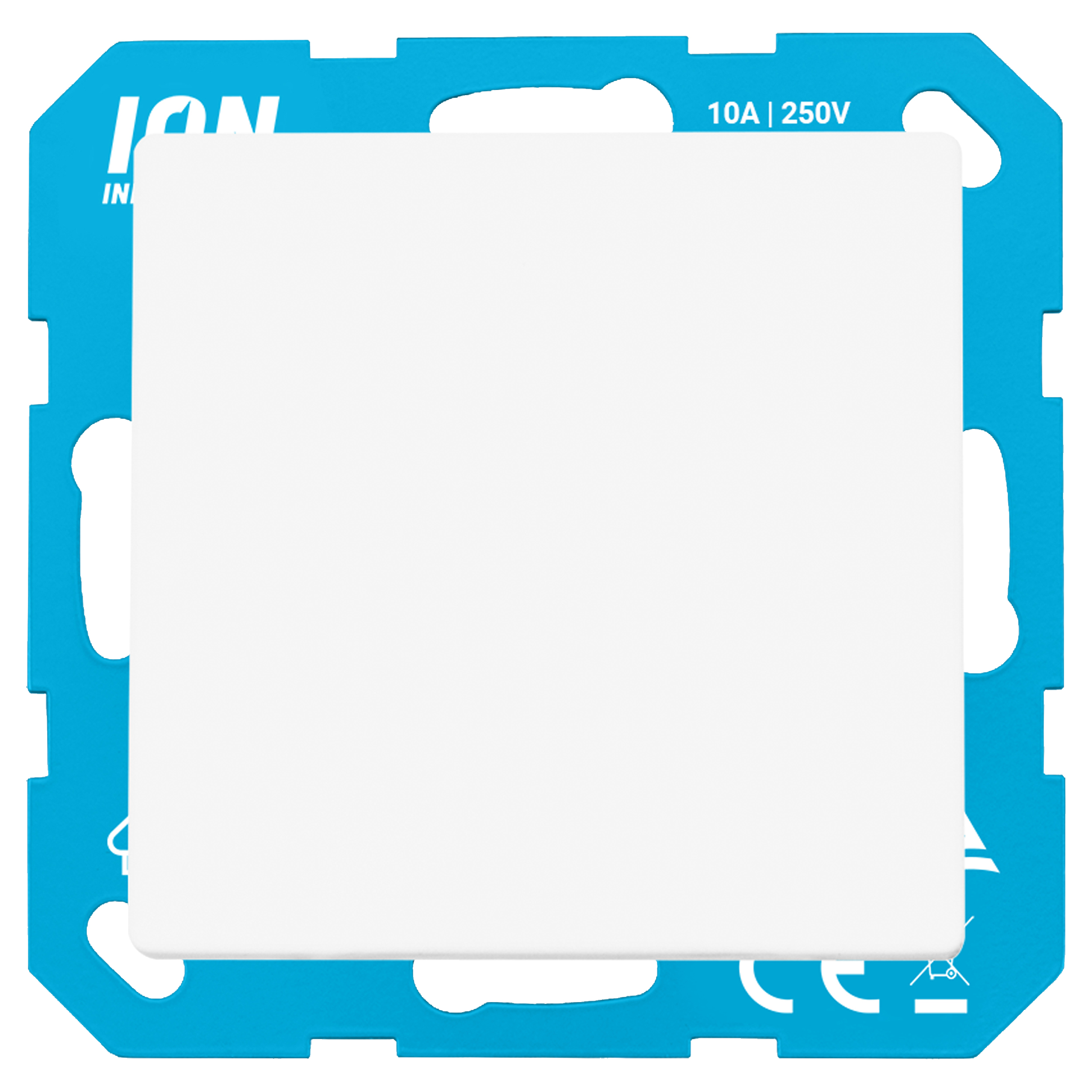 58.006.07 ION Industries V1/J1 schakelaar inbouw - kruis alpin wit 