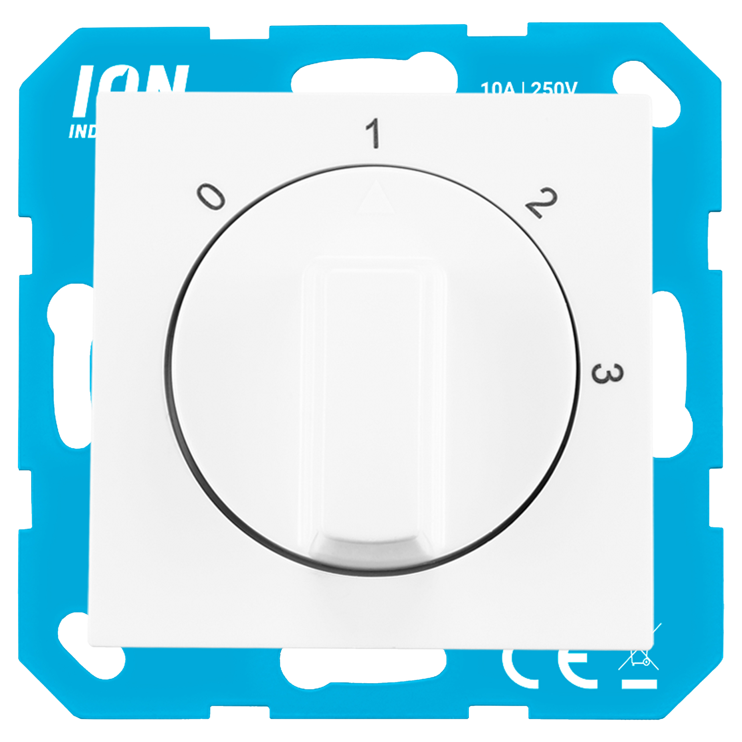 58.006.10 ION Industries V1/J1 3-standenschakelaar inbouw - met nul alpin wit 