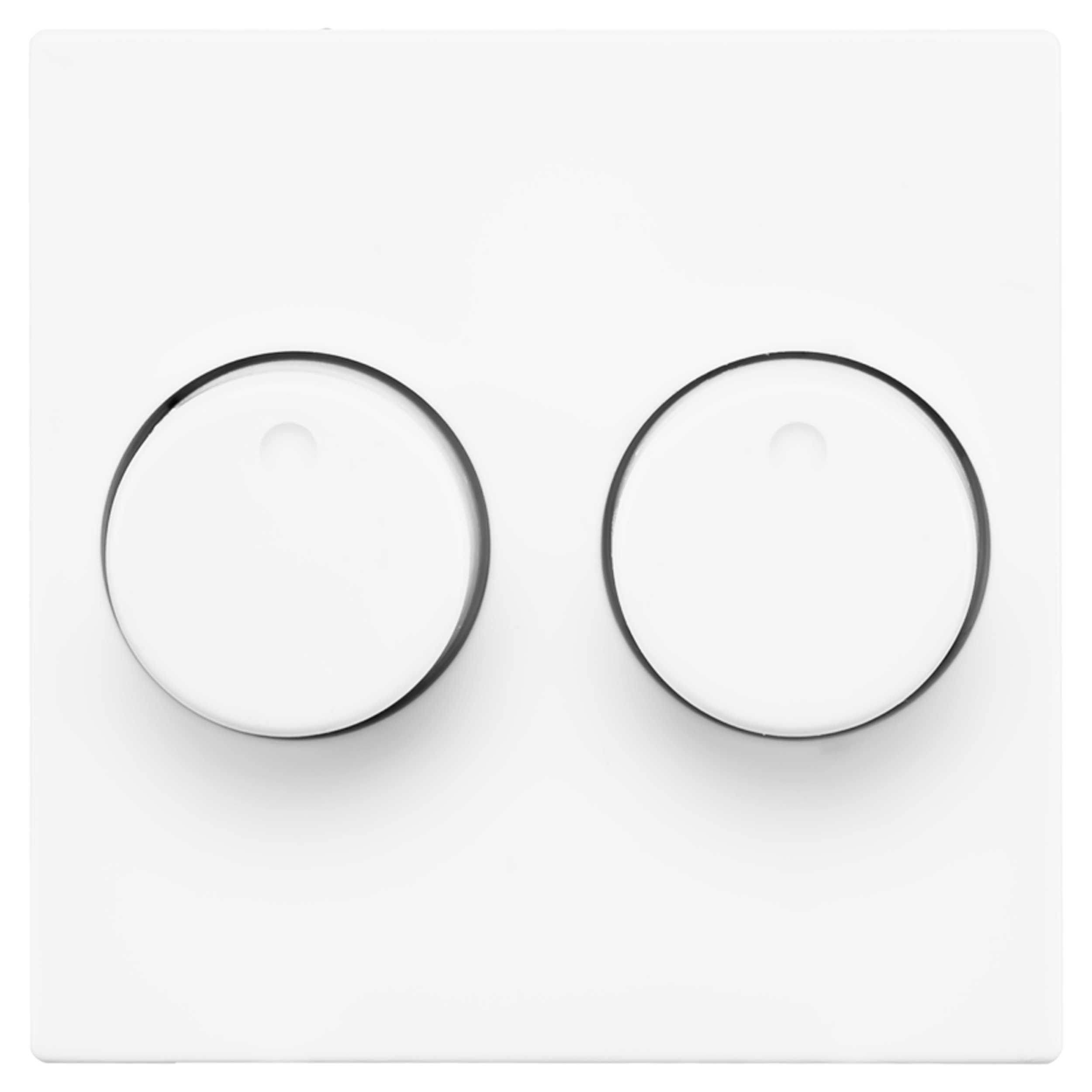 58.006.86 ION Industries V1/J1 centraalplaat met knop - duo dimmer alpin wit 55 x 55 mm