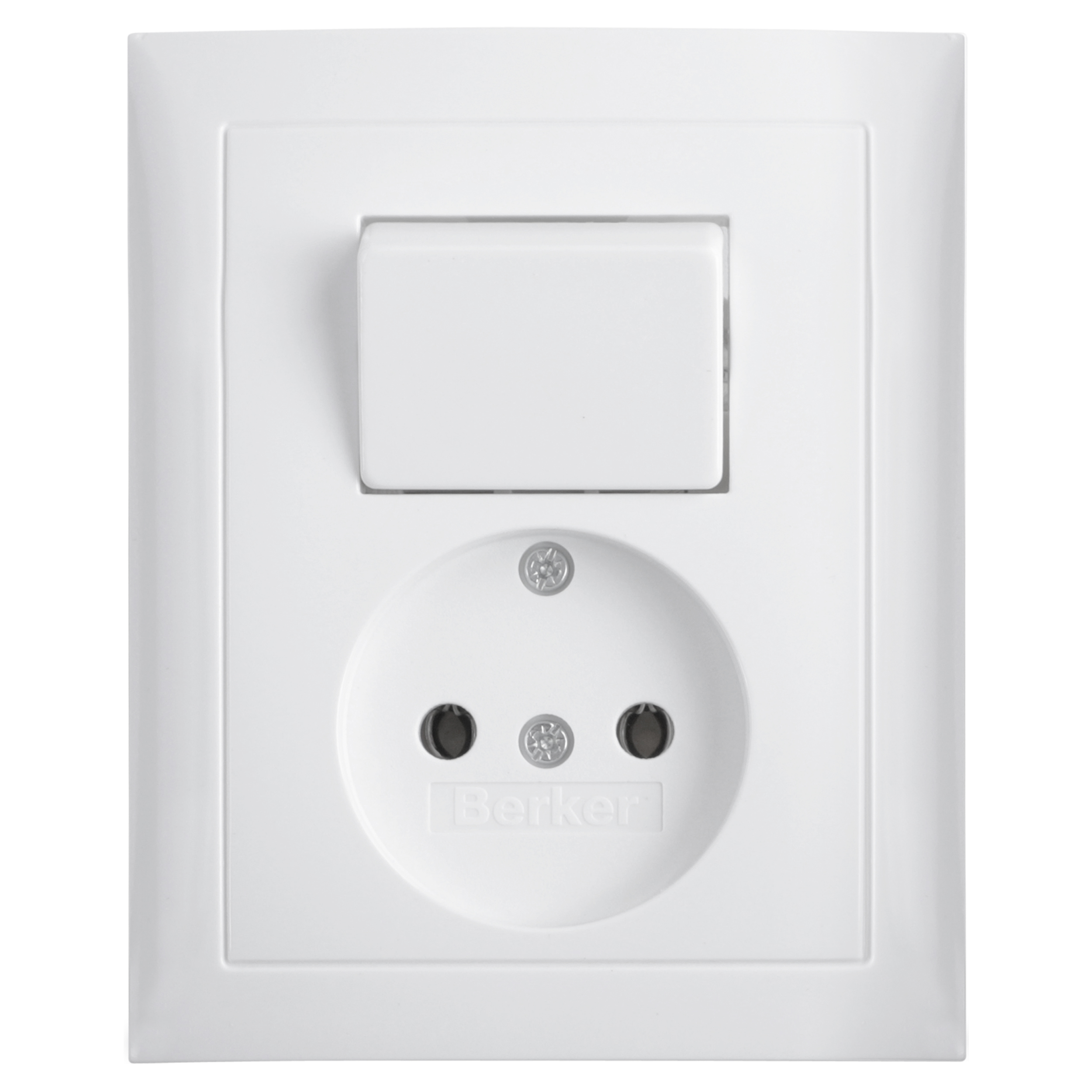 58.033.67 Berker S1 combinatie inbouw - wissel polarwit 