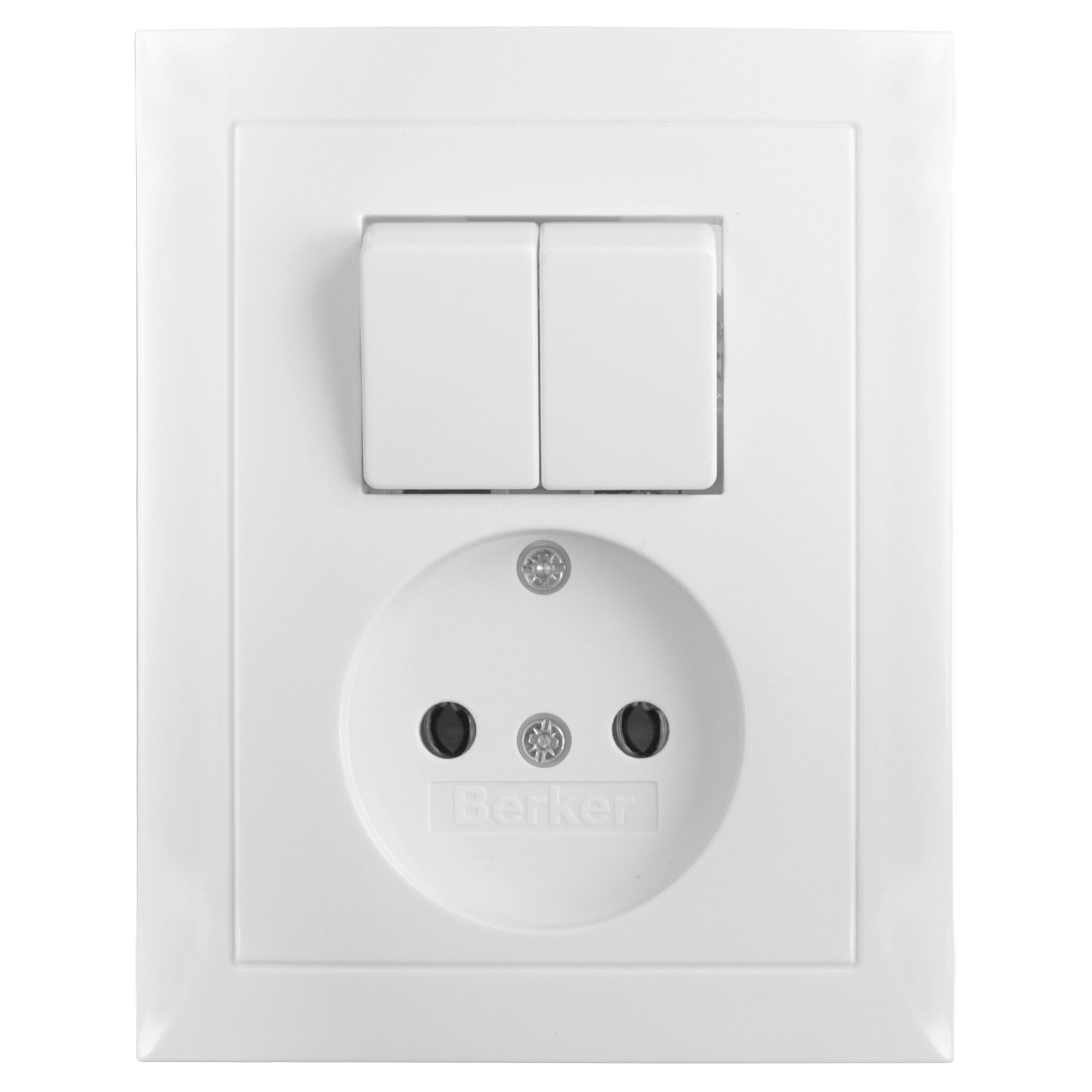 58.033.70 Berker S1 combinatie inbouw - serie polarwit 