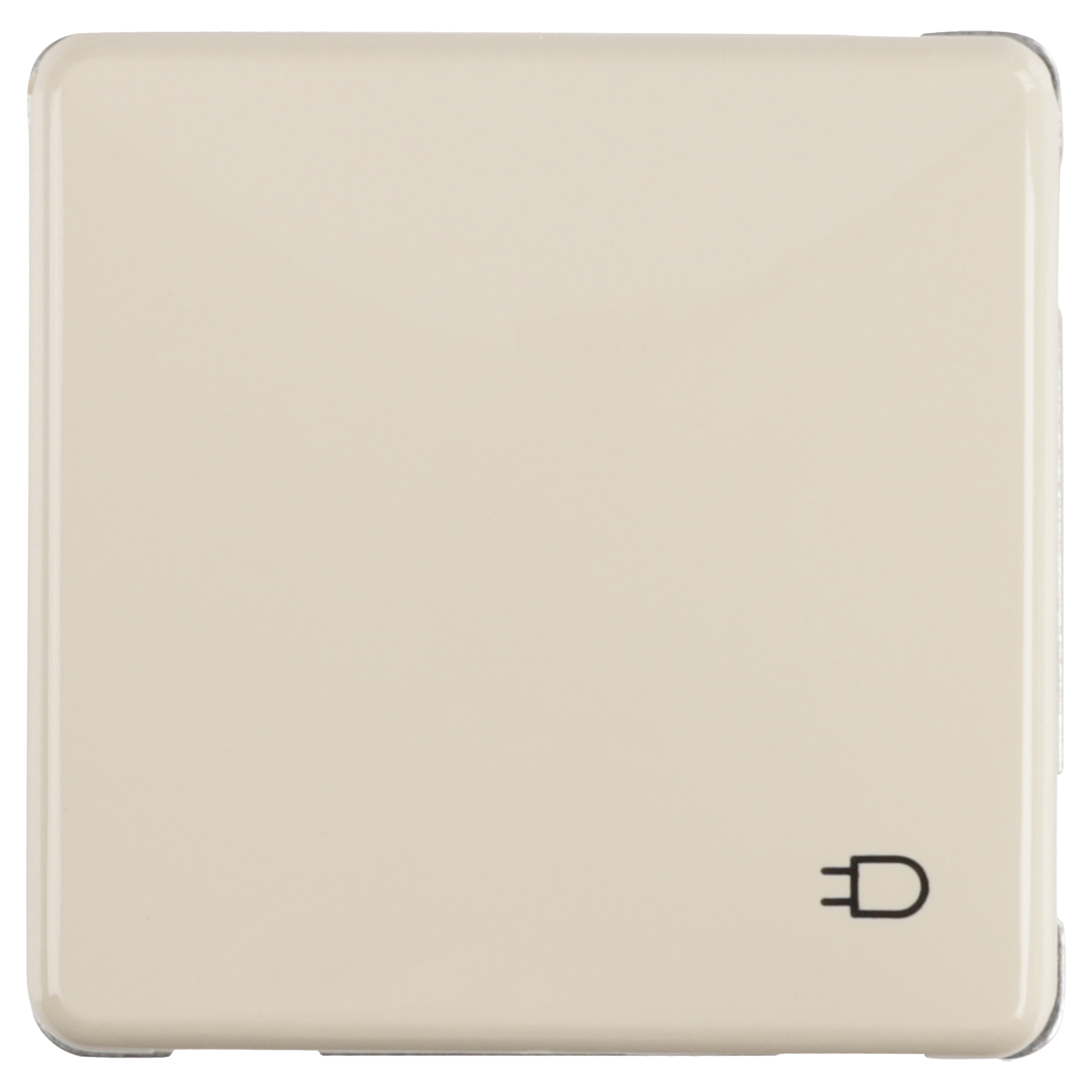 58.040.44 Peha Standard contactdoos inbouw - 1-voudig - randaarde - met klep crème 