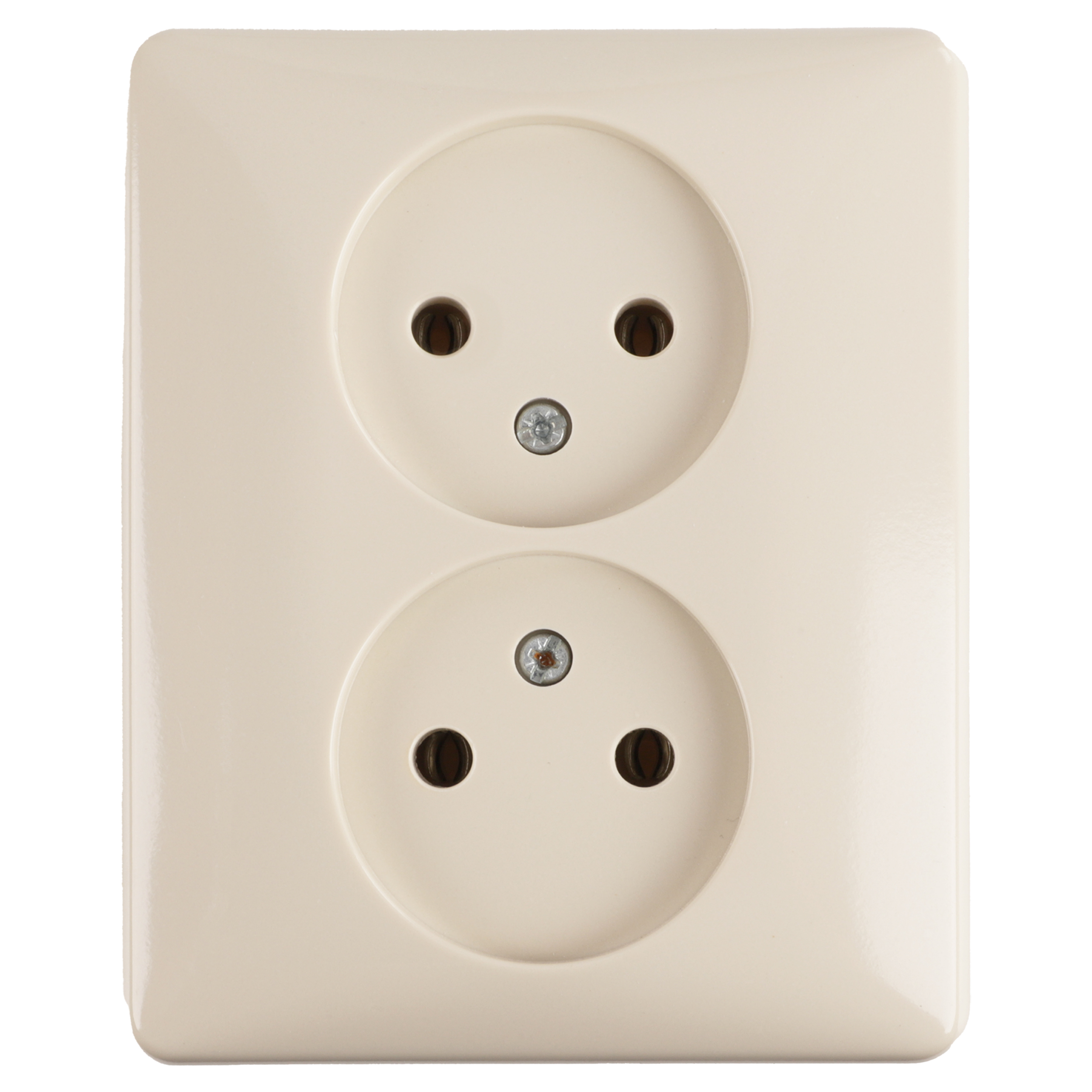 58.040.49 Peha Standard contactdoos inbouw - 2-voudig crème 