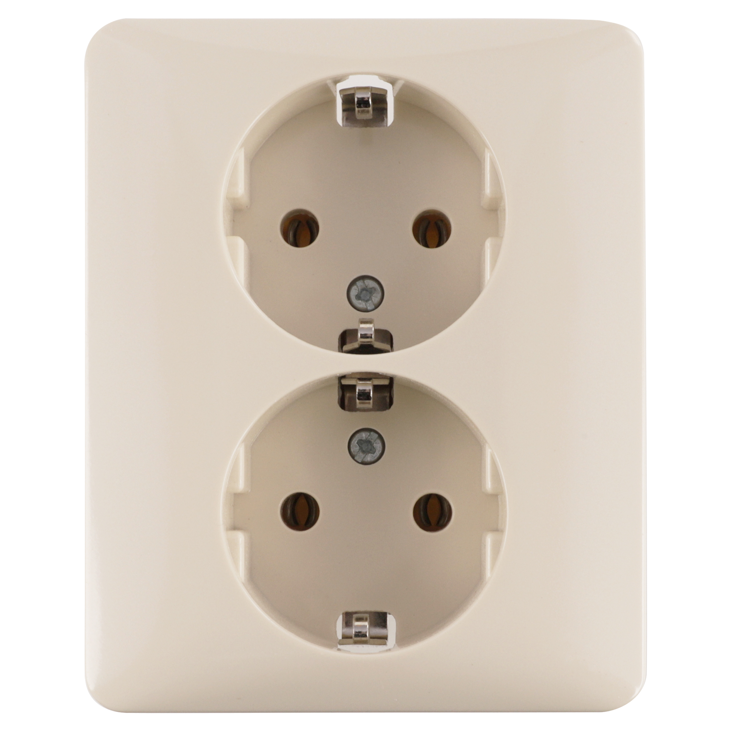58.040.50 Peha Standard contactdoos inbouw - 2-voudig - randaarde crème 
