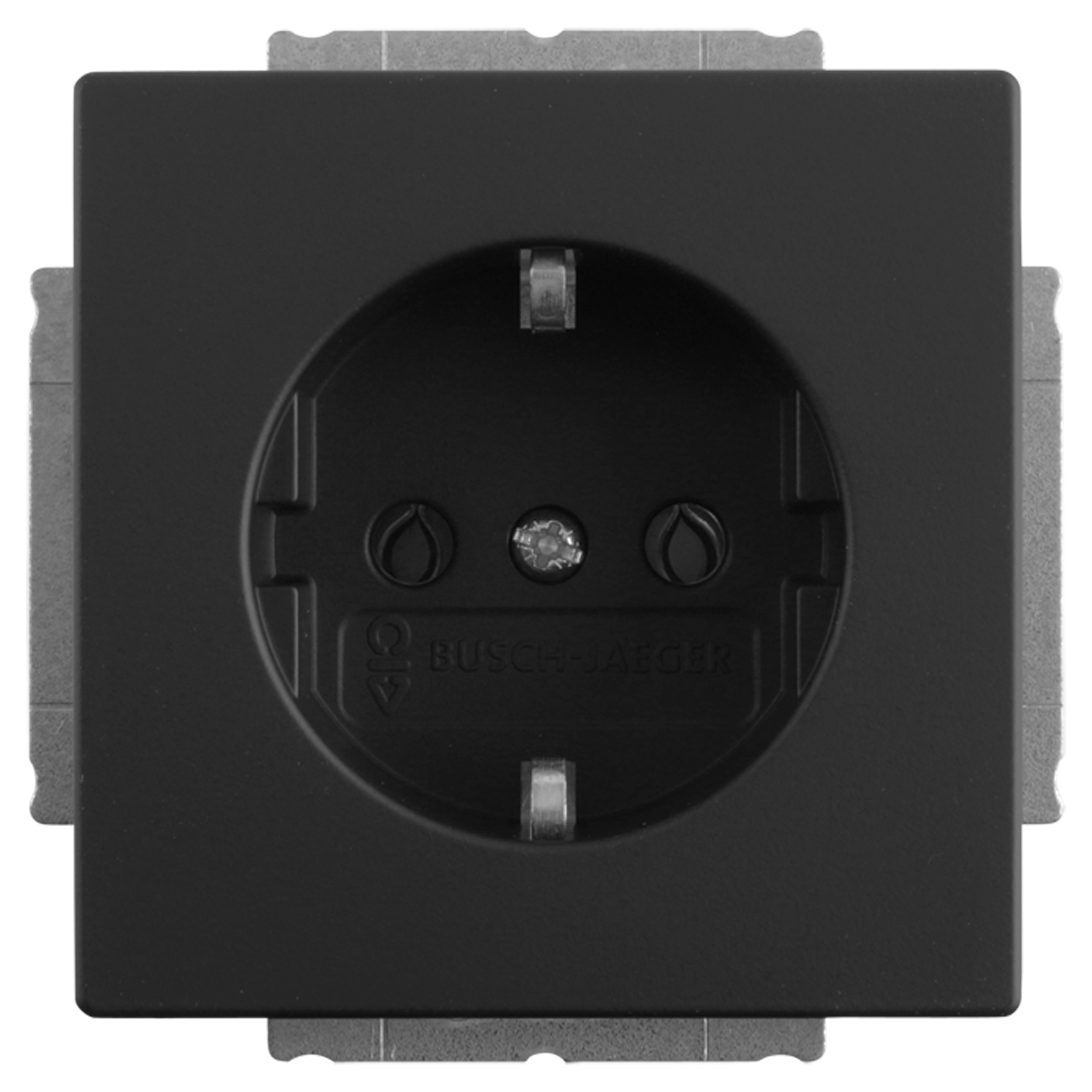 58.052.42 Busch-Jaeger Future Linear contactdoos inbouw - 1-voudig - randaarde zwart 