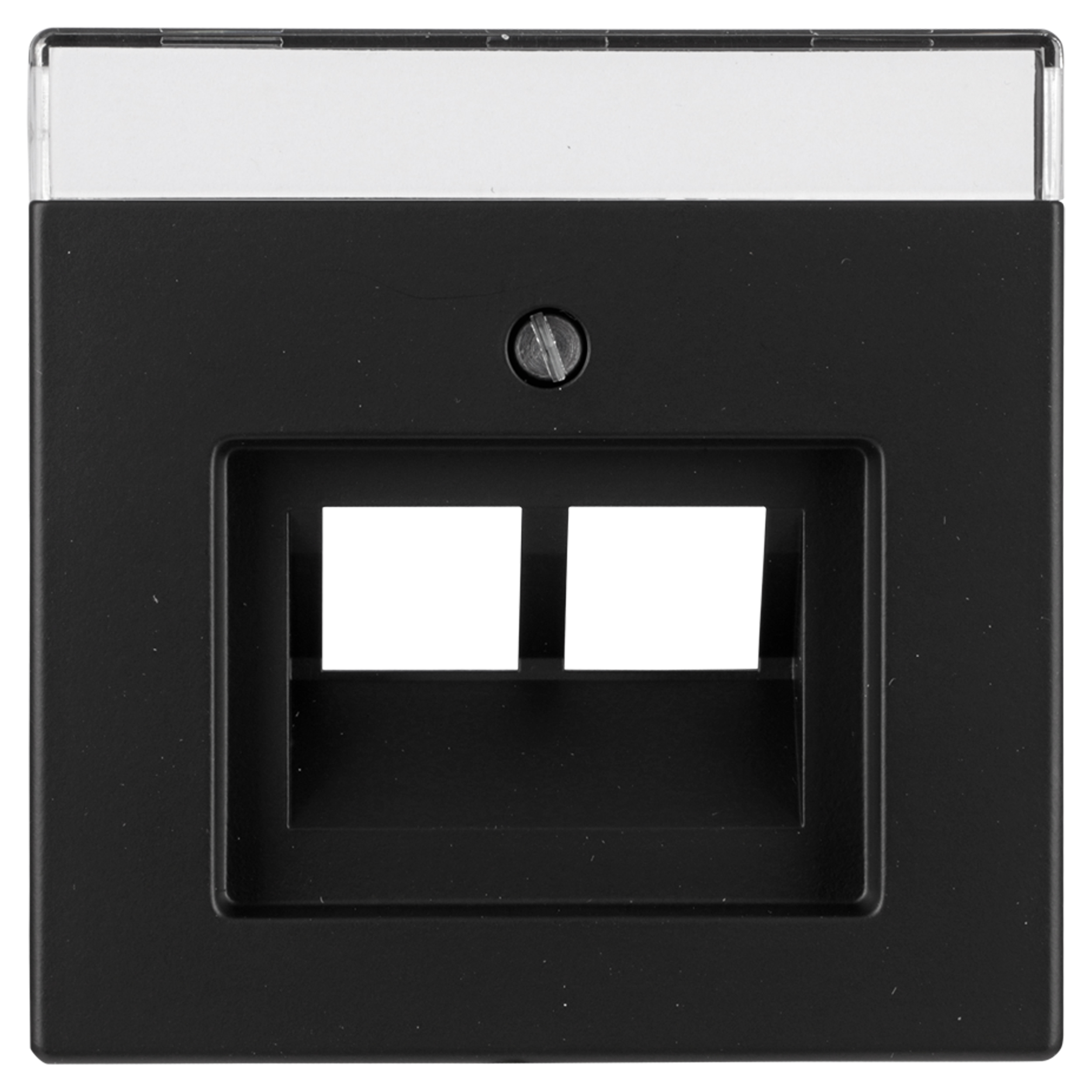 58.052.56 Busch-Jaeger Future Linear centraalplaat telefoon/data - 2 x 8-polig zwart 