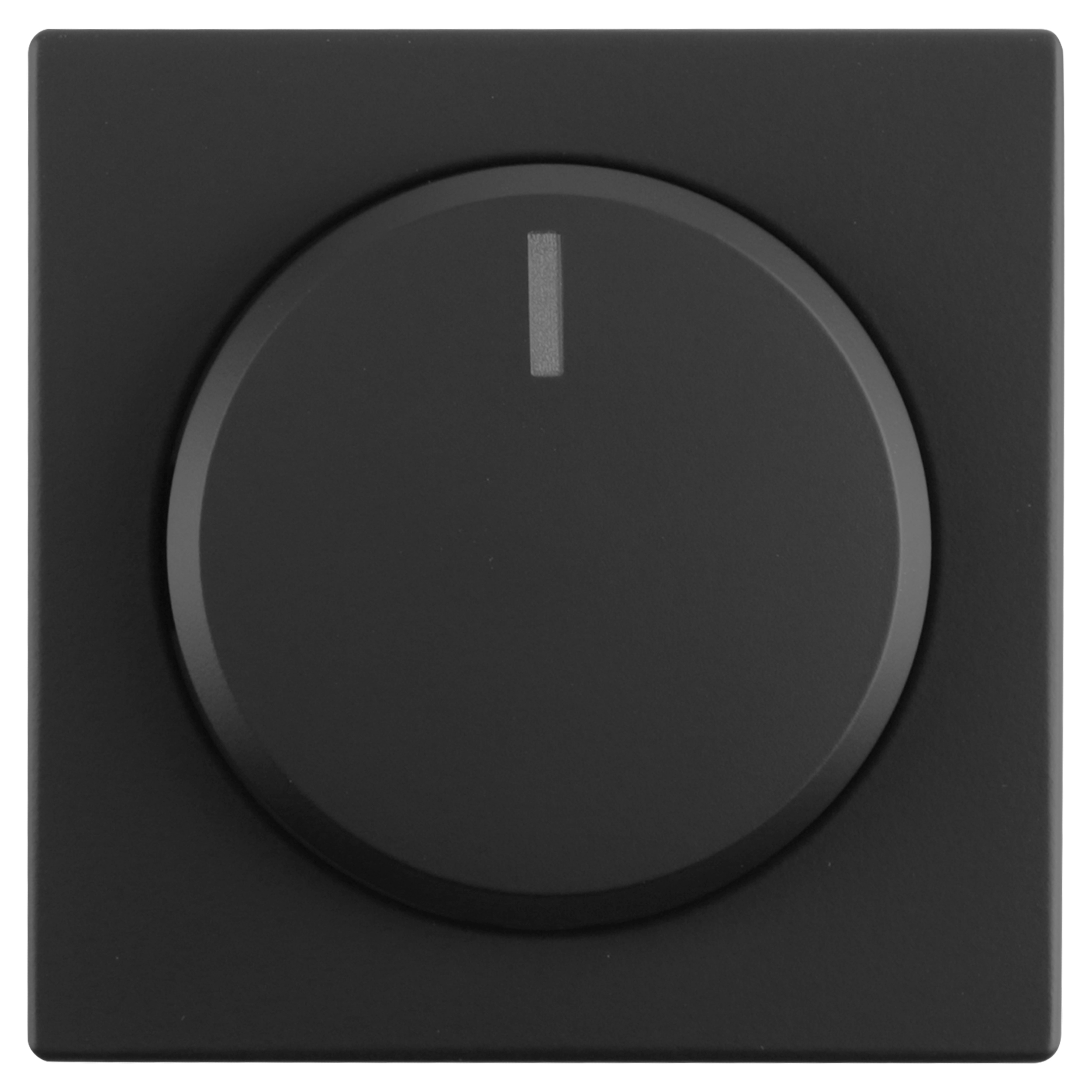 58.052.85 Busch-Jaeger Future Linear centraalplaat inbouw - voor dimmer - met knop zwart 