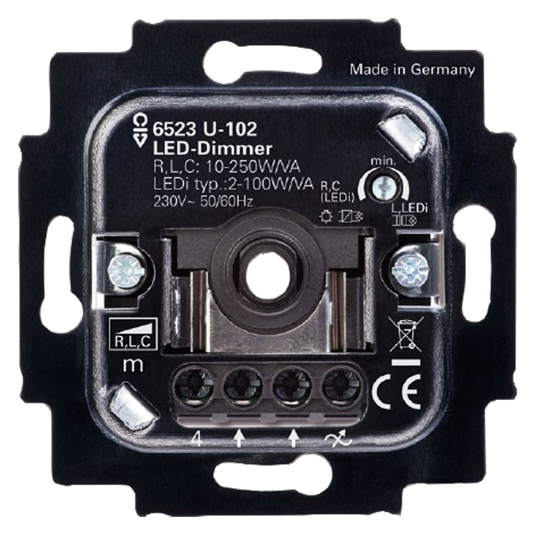 58.053.98 Busch-Jaeger  dimmer inbouw - LED - 2-100W universeel - druk-wissel - element  