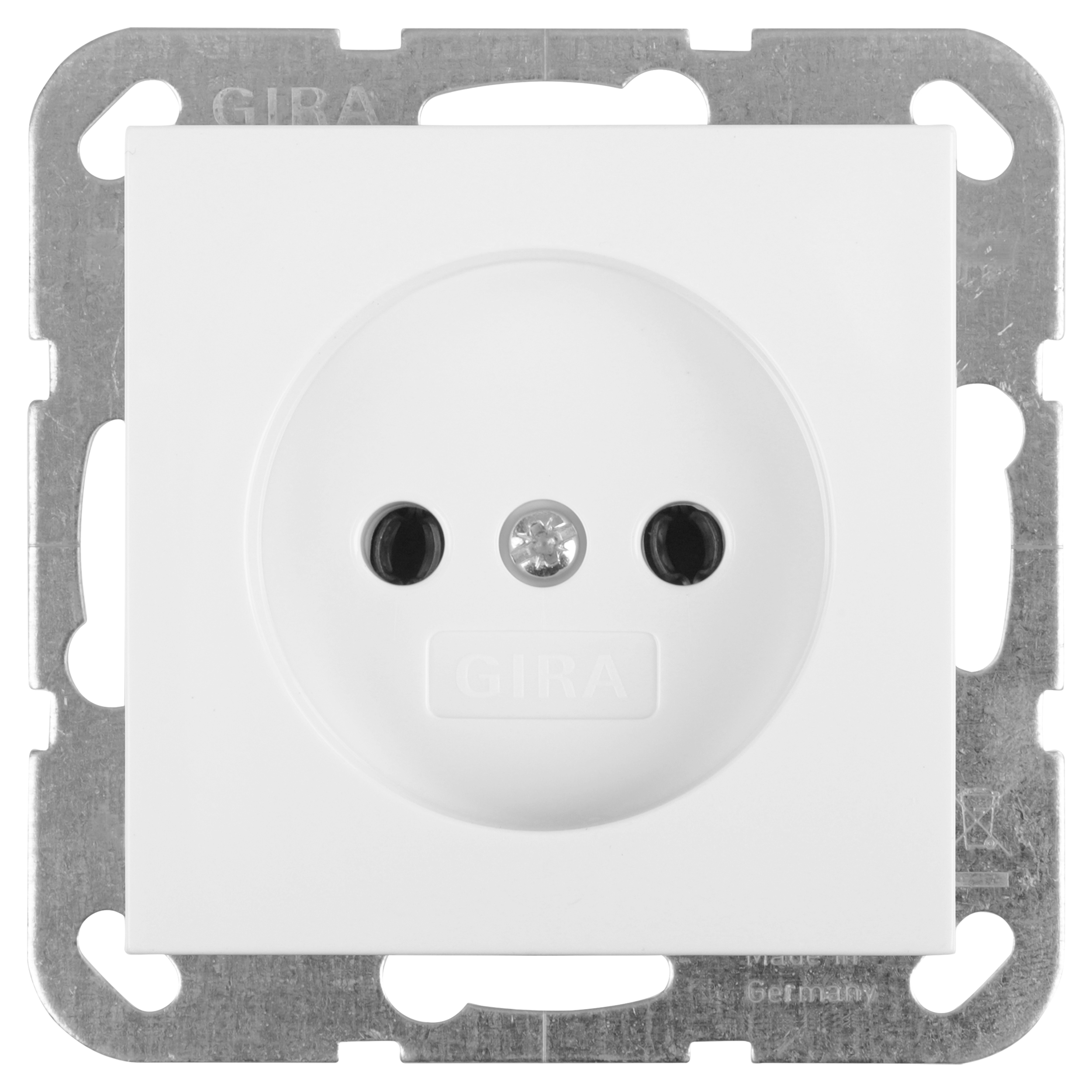 58.091.40 Gira System 55 contactdoos inbouw - 1-voudig polarwit 