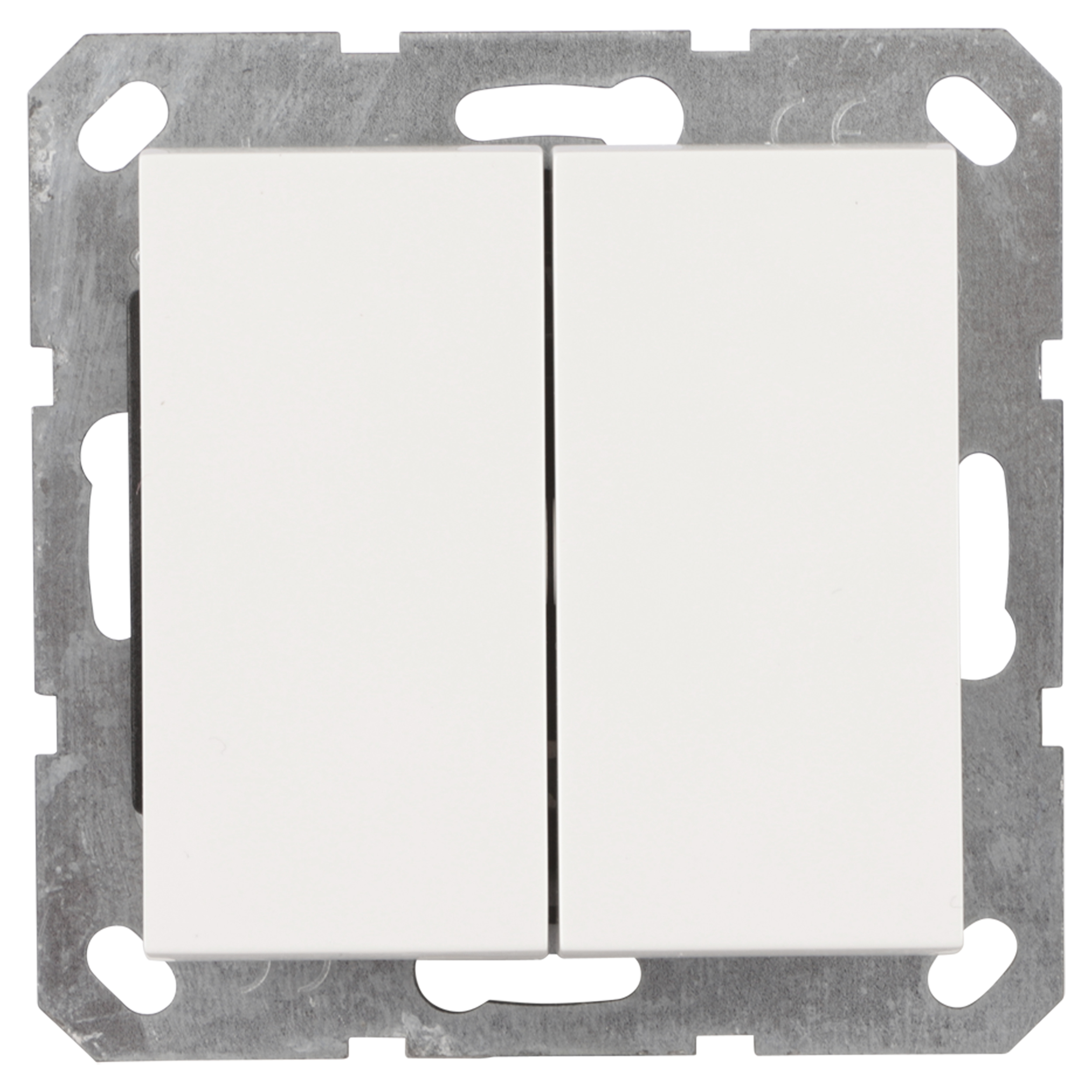 58.096.03 Q-Link S-Line schakelaar inbouw - wissel/wissel polarwit 
