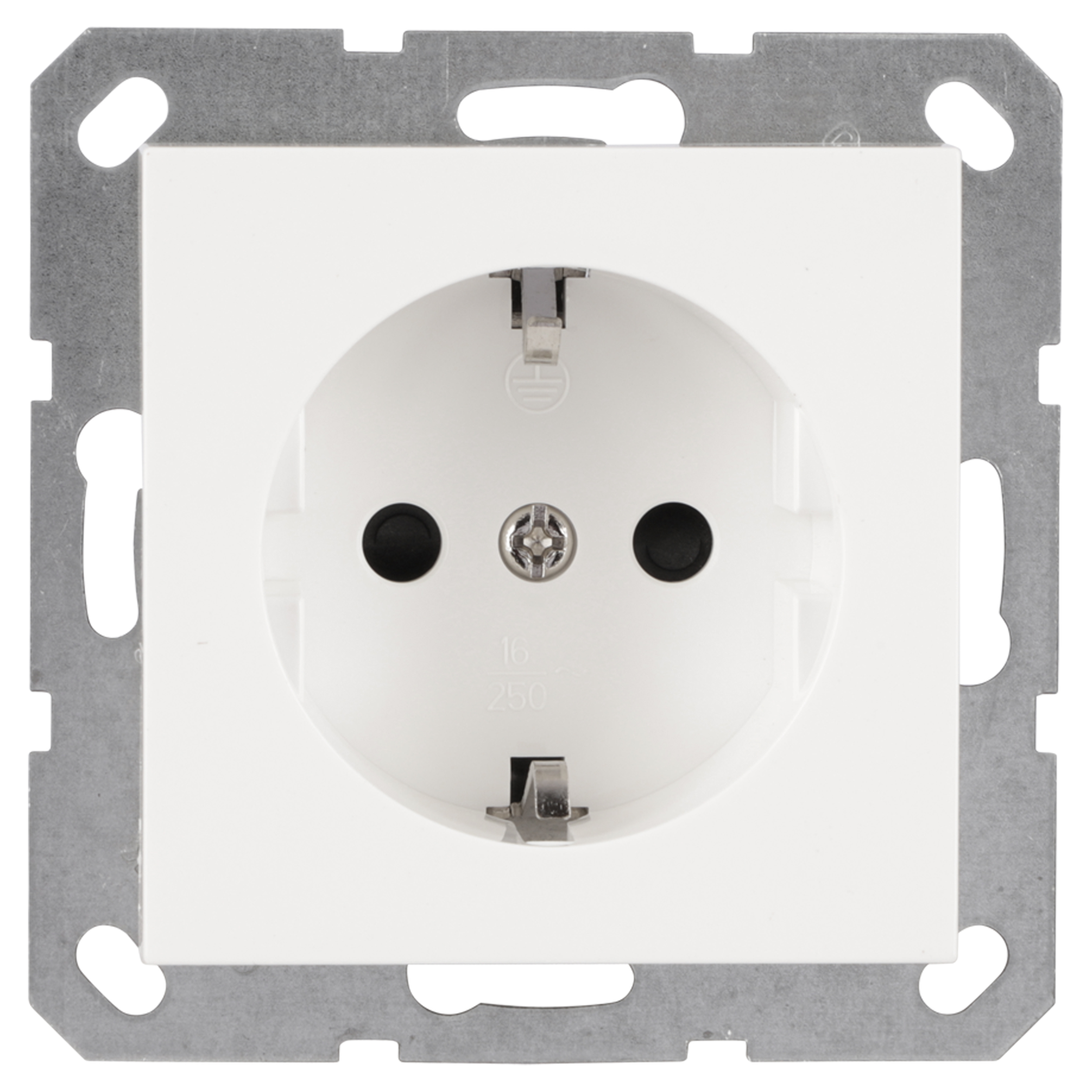 58.096.42 Q-Link S-Line contactdoos inbouw - 1-voudig - randaarde polarwit 