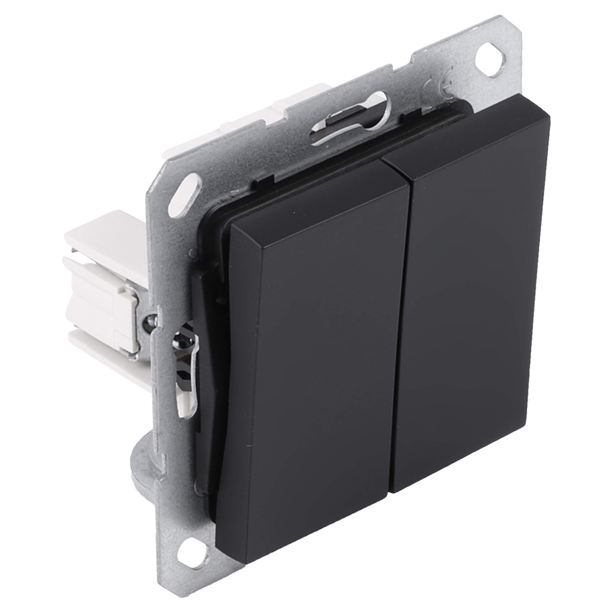 58.099.03 Q-Link S-Line schakelaar inbouw - wissel/wissel mat zwart 