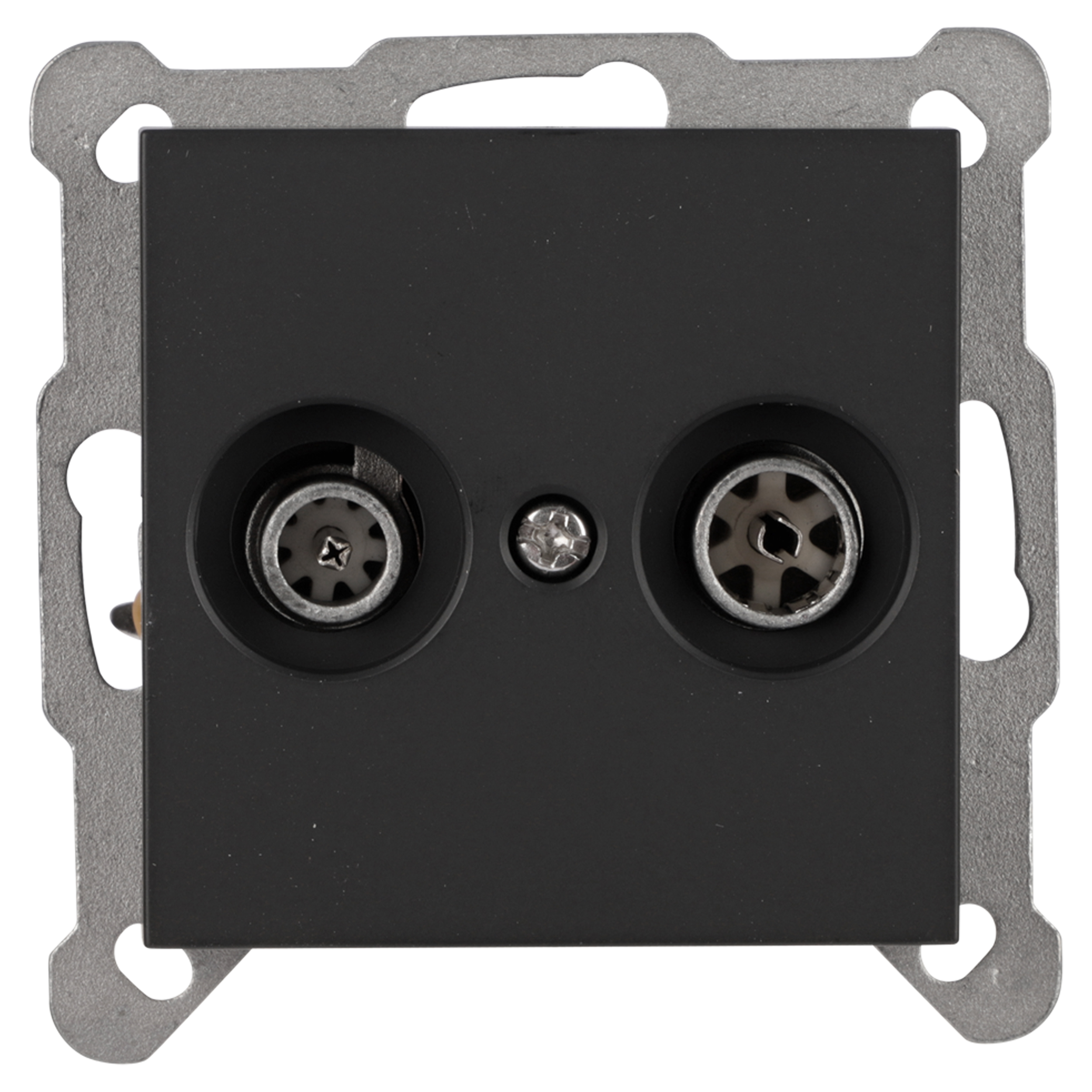 58.099.62 Q-Link S-Line contactdoos radio/tv mat zwart 