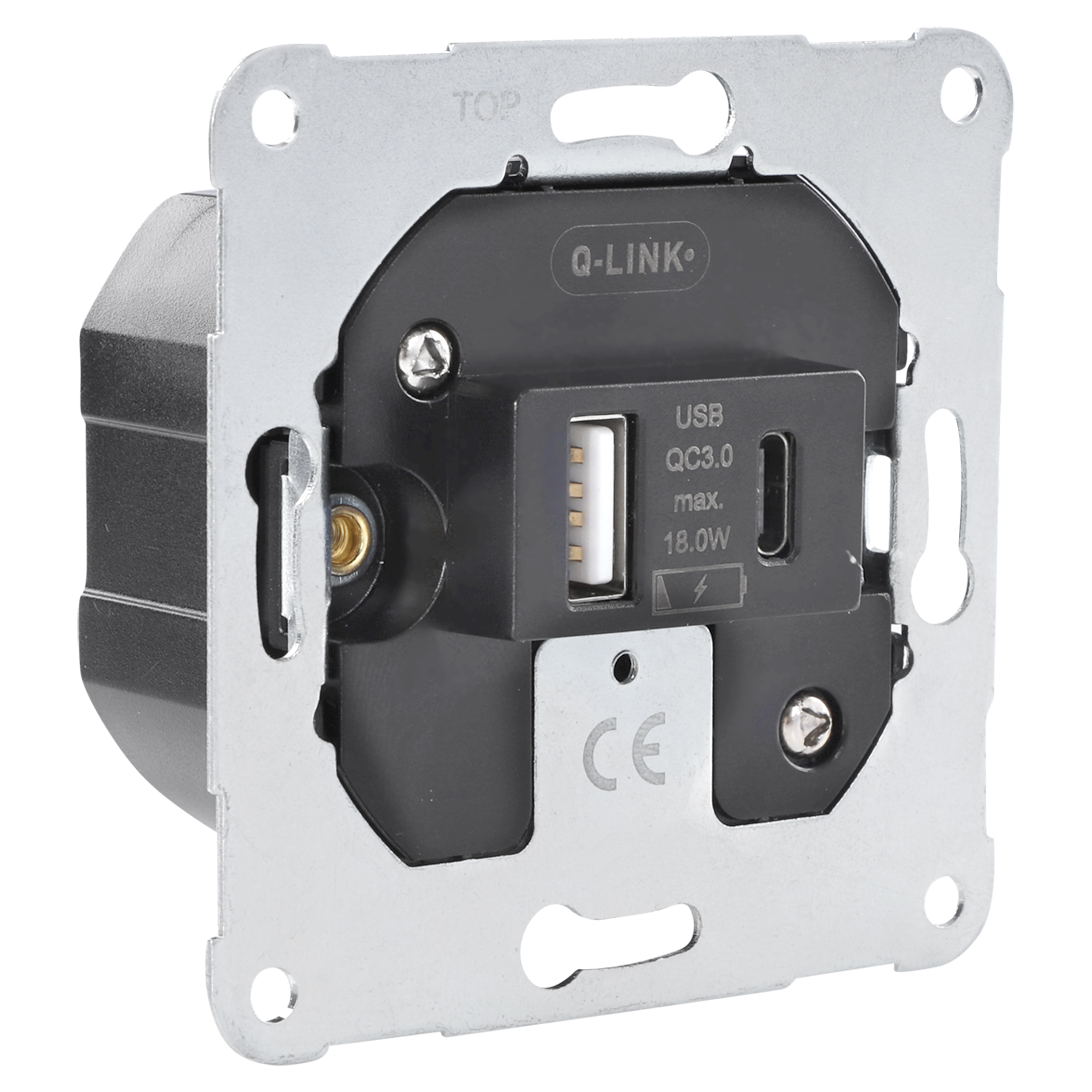 58.100.58 Q-Link  charger element inbouw - USB A/C - universeel  