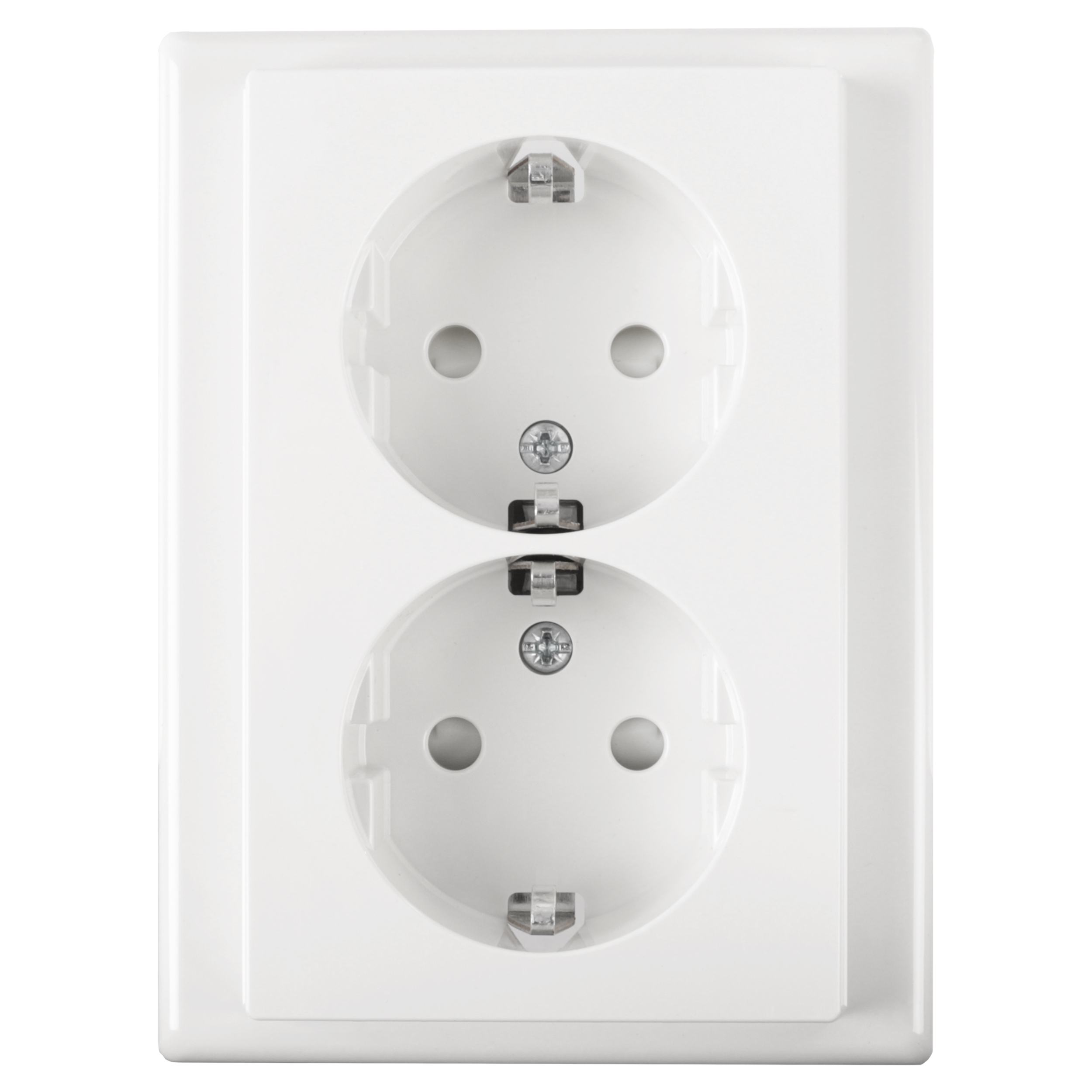 58.104.51 Merten System M contactdoos inbouw - 2-voudig - randaarde polarwit 