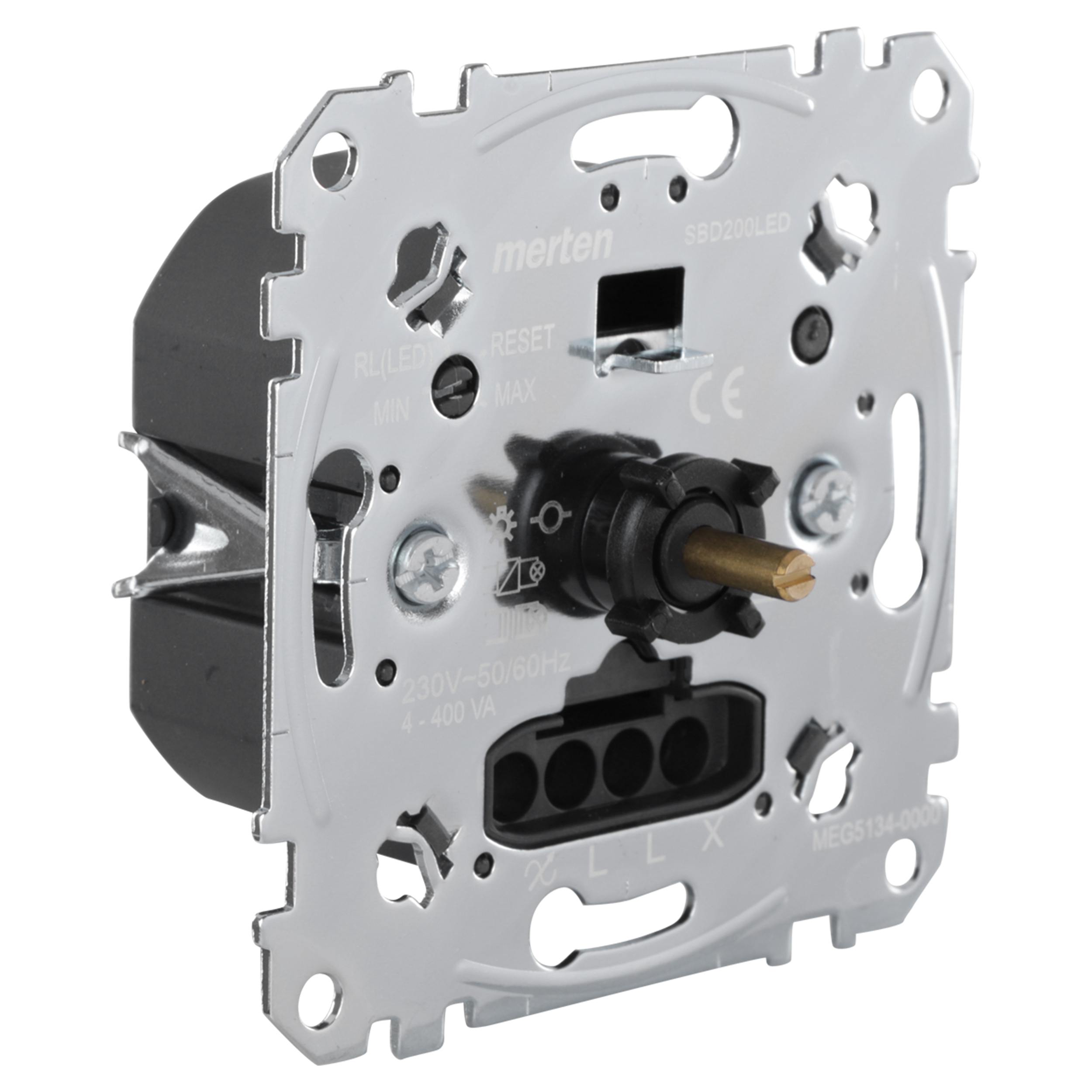58.104.97 Merten  dimmer inbouw - LED 4-40W - universeel 400W - druk-uit - element  
