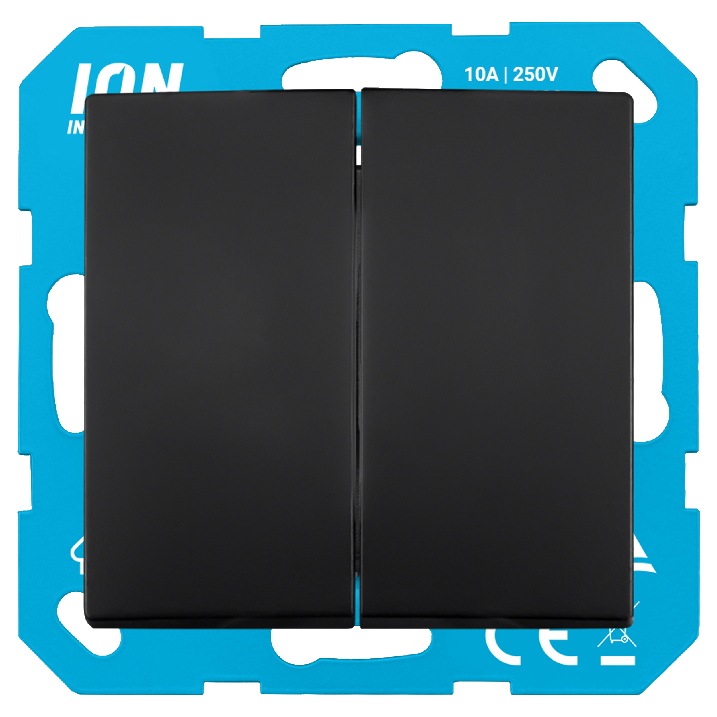 58.117.02 ION Industries E1 schakelaar inbouw - serie mat zwart 
