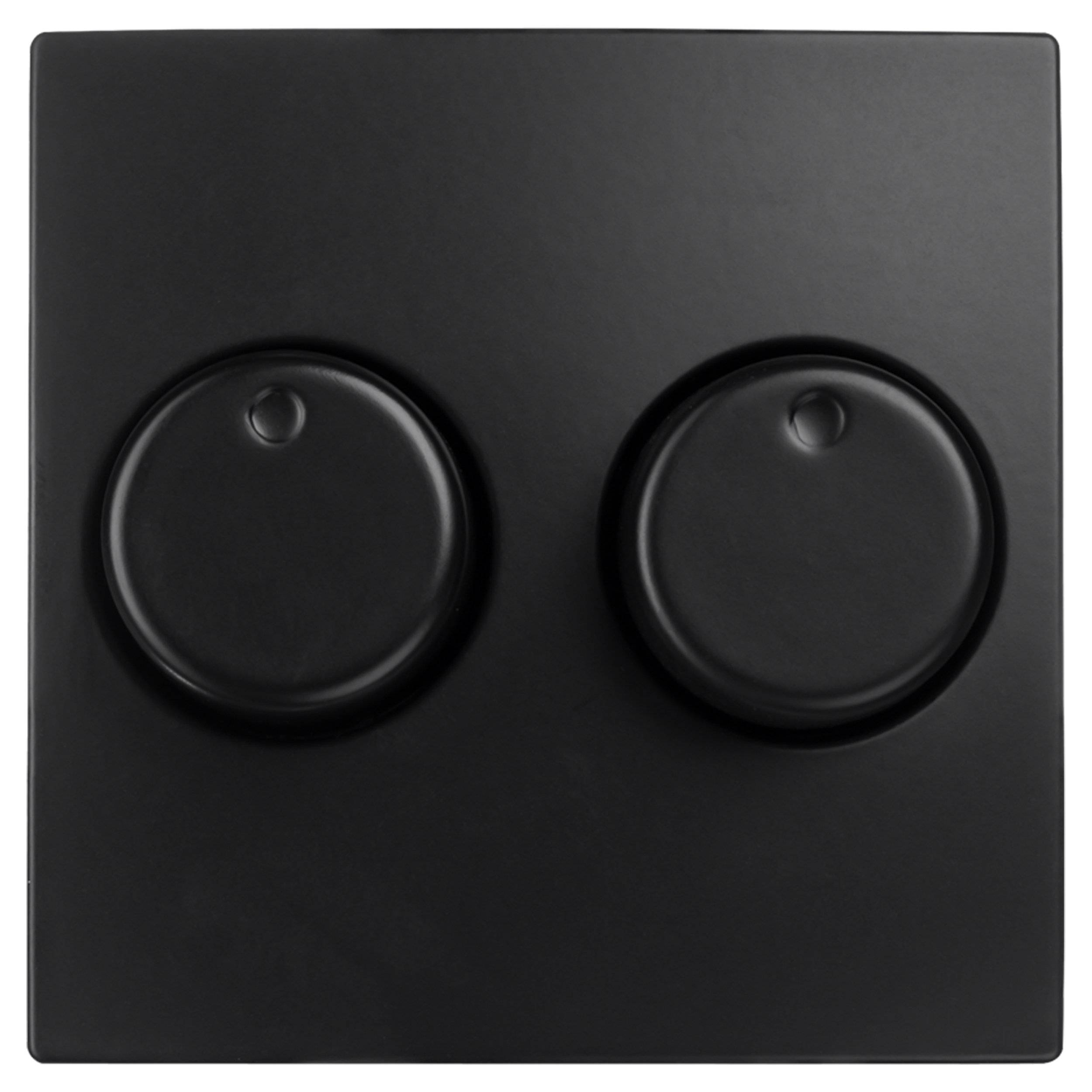 58.117.86 ION Industries E1 centraalplaat met knop - duo dimmer mat zwart 55 x 55 mm