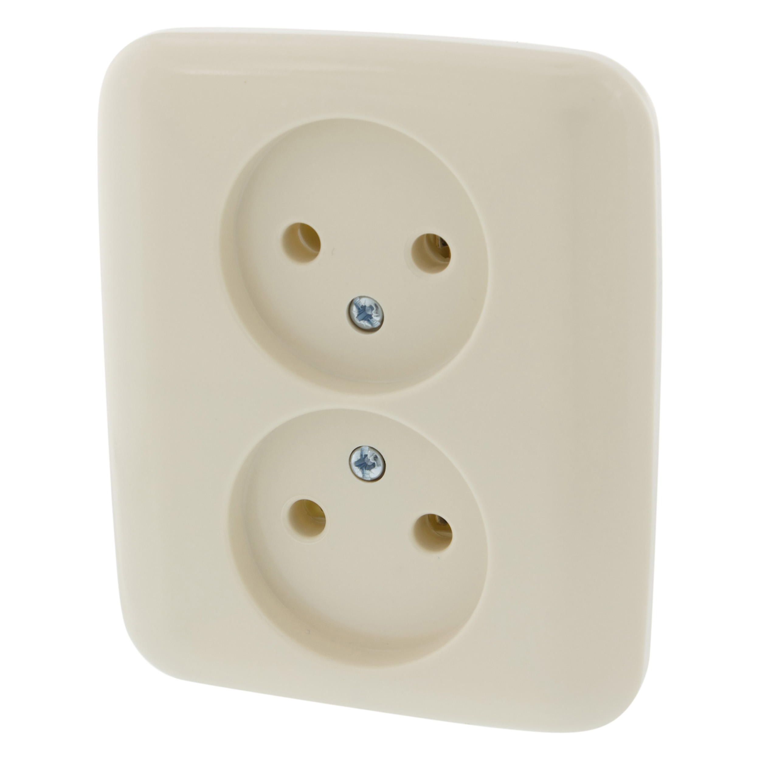 66.000.49 Busch-Jaeger SI contactdoos inbouw - 2-voudig crème 