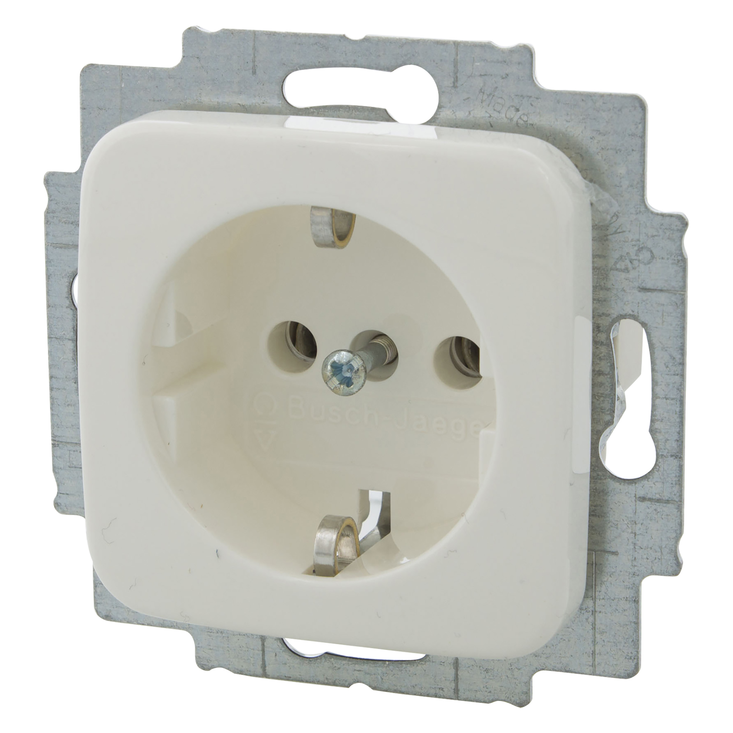 66.001.42 Busch-Jaeger Reflex contactdoos inbouw - 1-voudig - randaarde polarwit 
