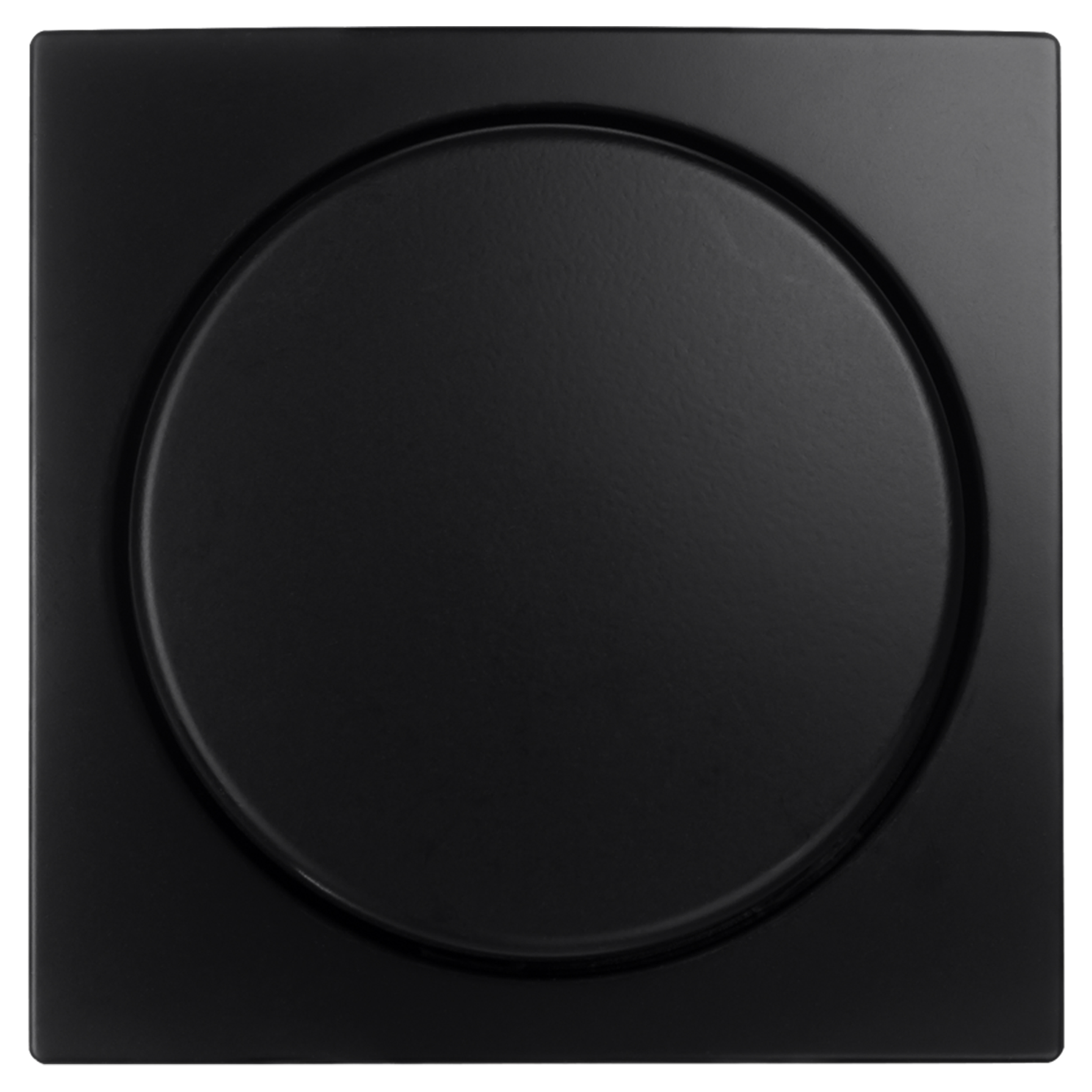 66.007.85 ION Industries V1/J1 centraalplaat met knop - dimmer mat zwart 55 x 55 mm