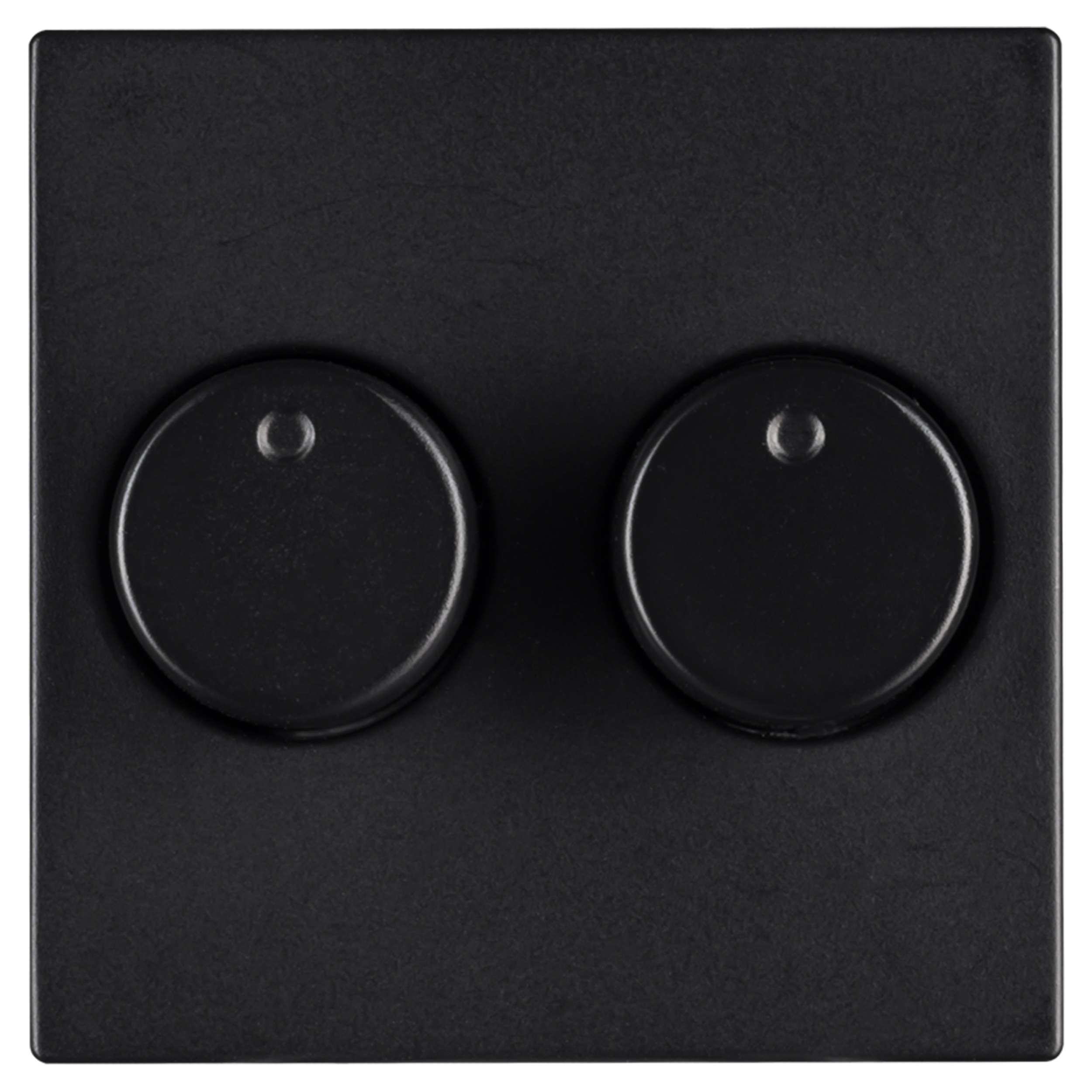 66.007.86 ION Industries V1/J1 centraalplaat met knop - duo dimmer mat zwart 55 x 55 mm