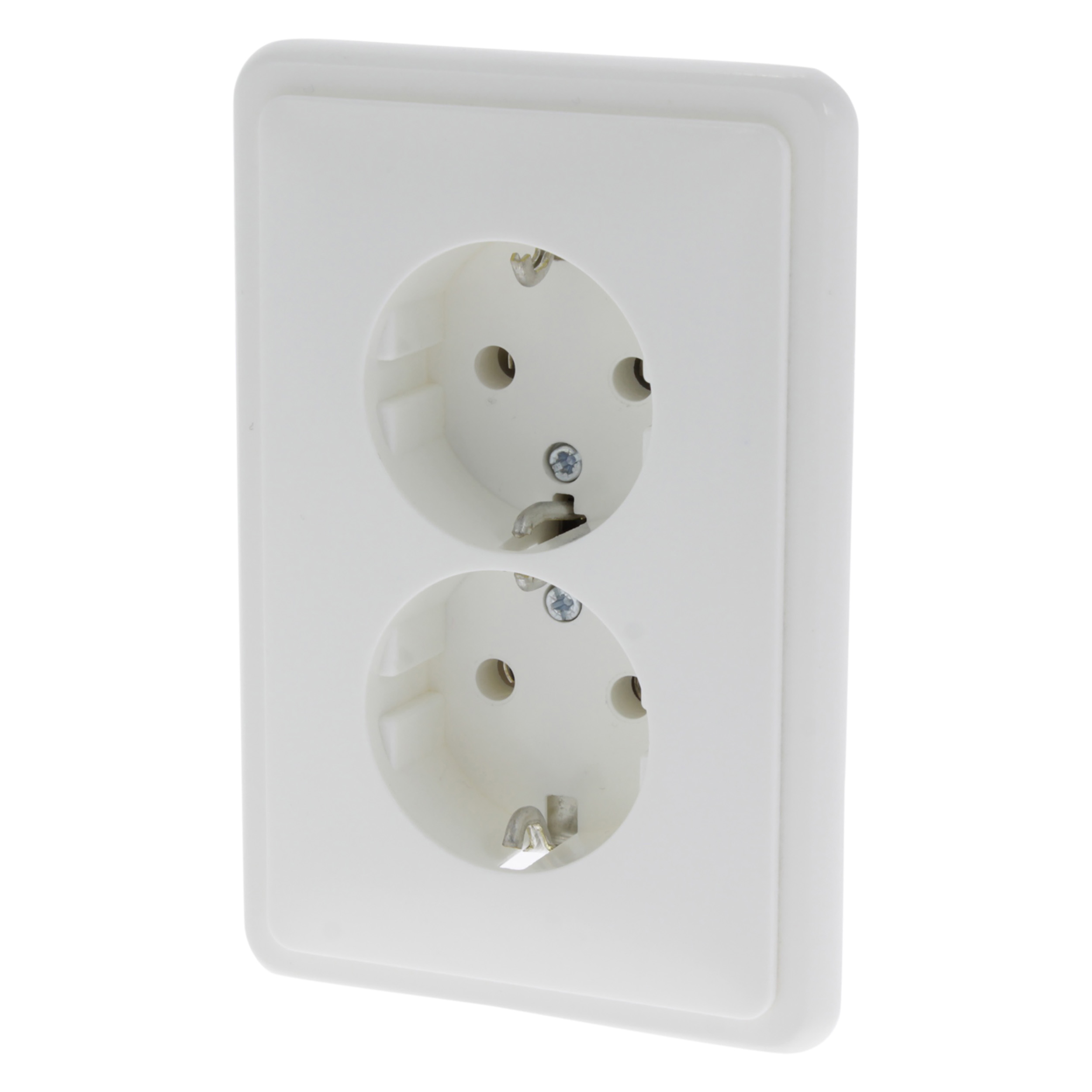 66.010.51 Peha Standard contactdoos inbouw - 2-voudig - randaarde polarwit 