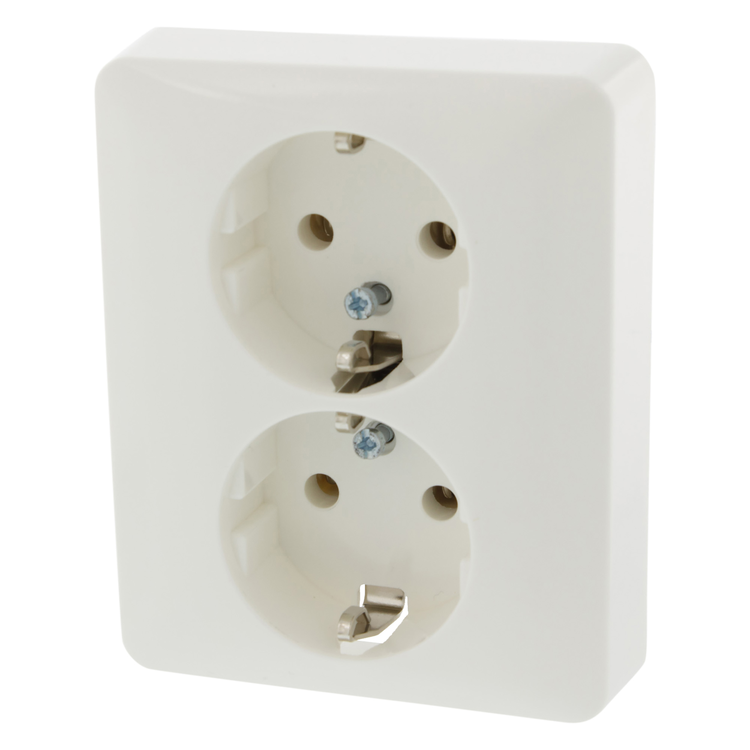 66.011.50 Peha Standard contactdoos inbouw - 2-voudig - randaarde polarwit 