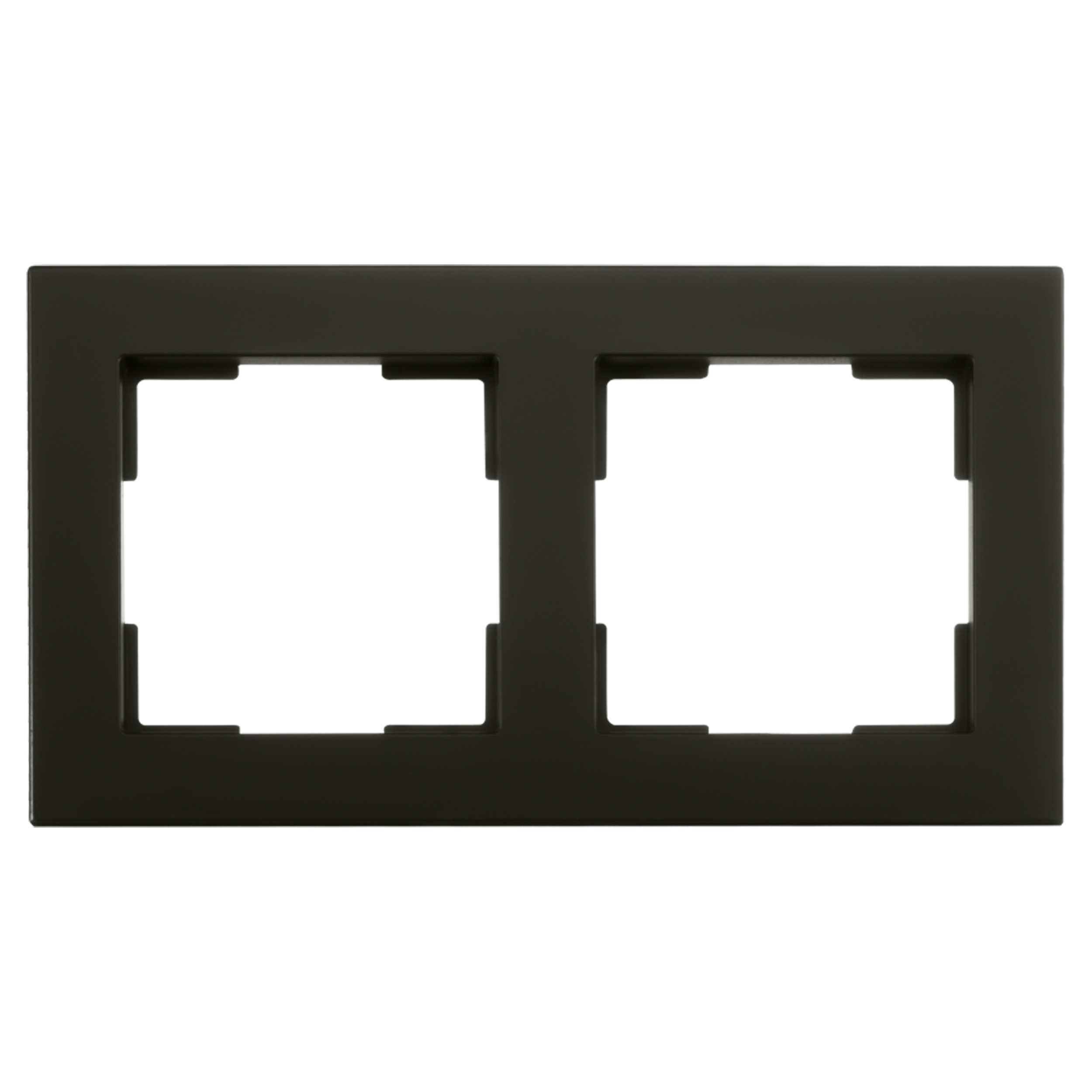 66.017.22 ION Industries V1 afdekraam 2-voudig - verticaal/horizontaal mat zwart 156 x 85 x 11 mm
