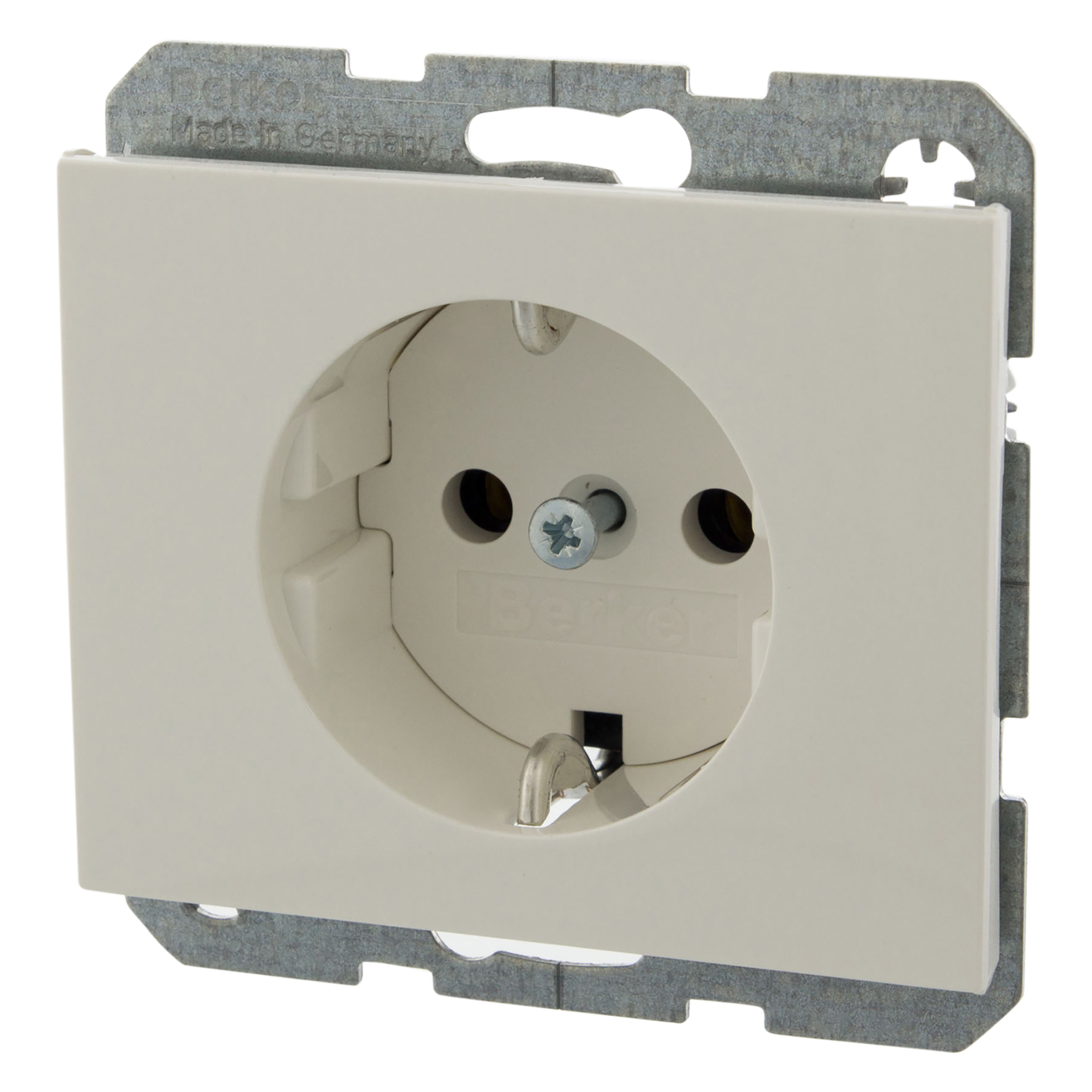 66.021.42 Berker K1 contactdoos inbouw - 1-voudig - randaarde polarwit 