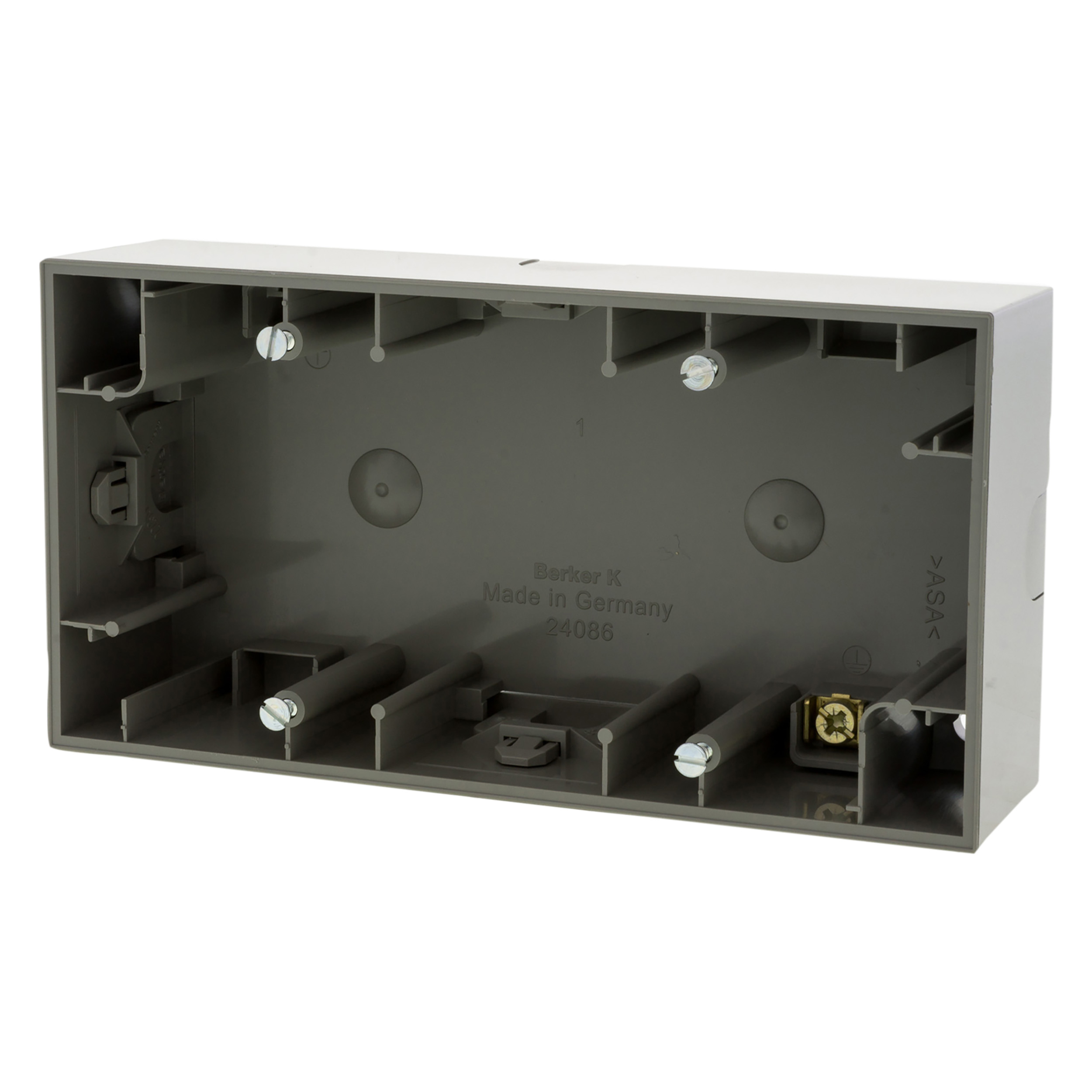 66.023.33 Berker K5 afdekraam 2-voudig RVS kleur 