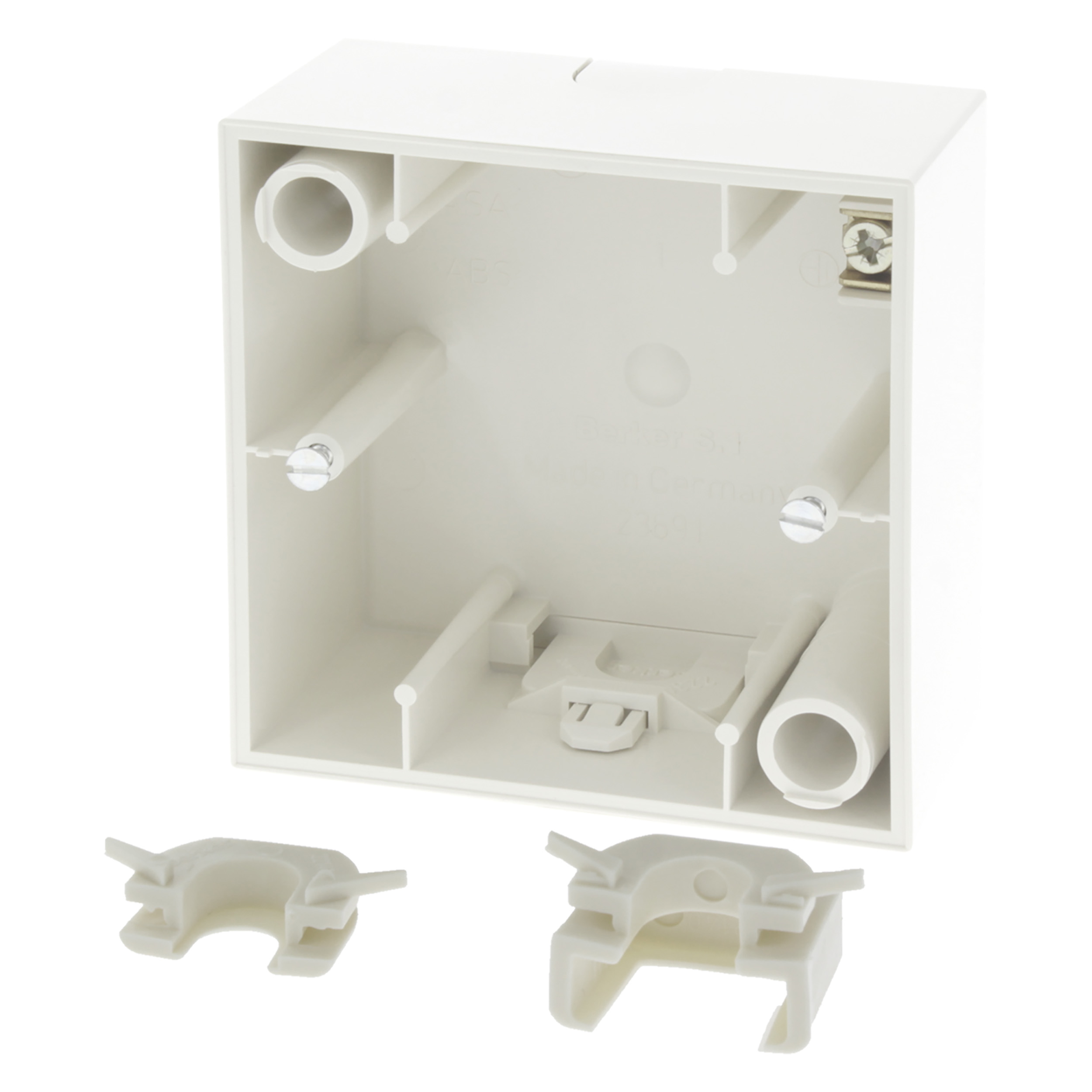 66.033.32 Berker S1 afdekraam opbouw - 1-voudig polarwit 