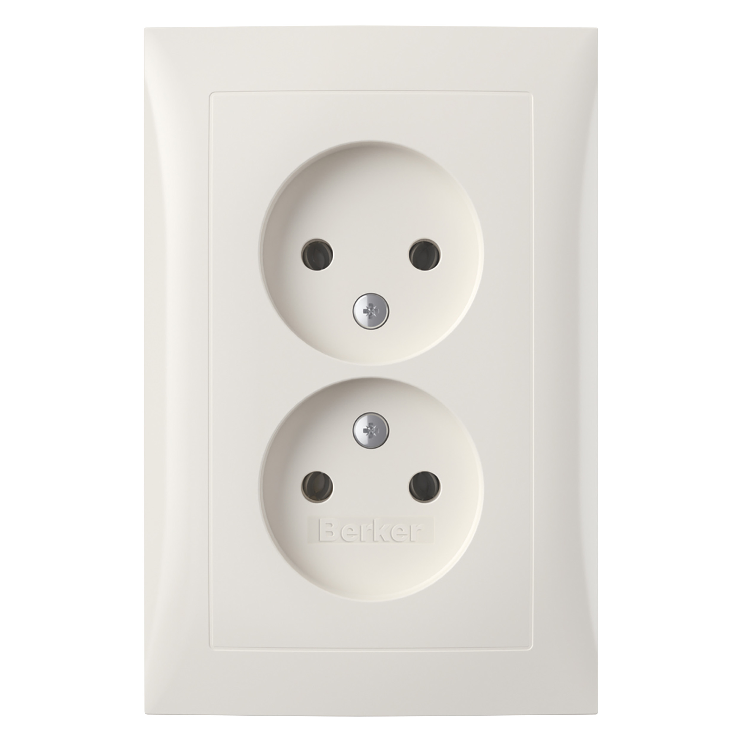 66.033.48 Berker S1 contactdoos inbouw - 2-voudig polarwit 