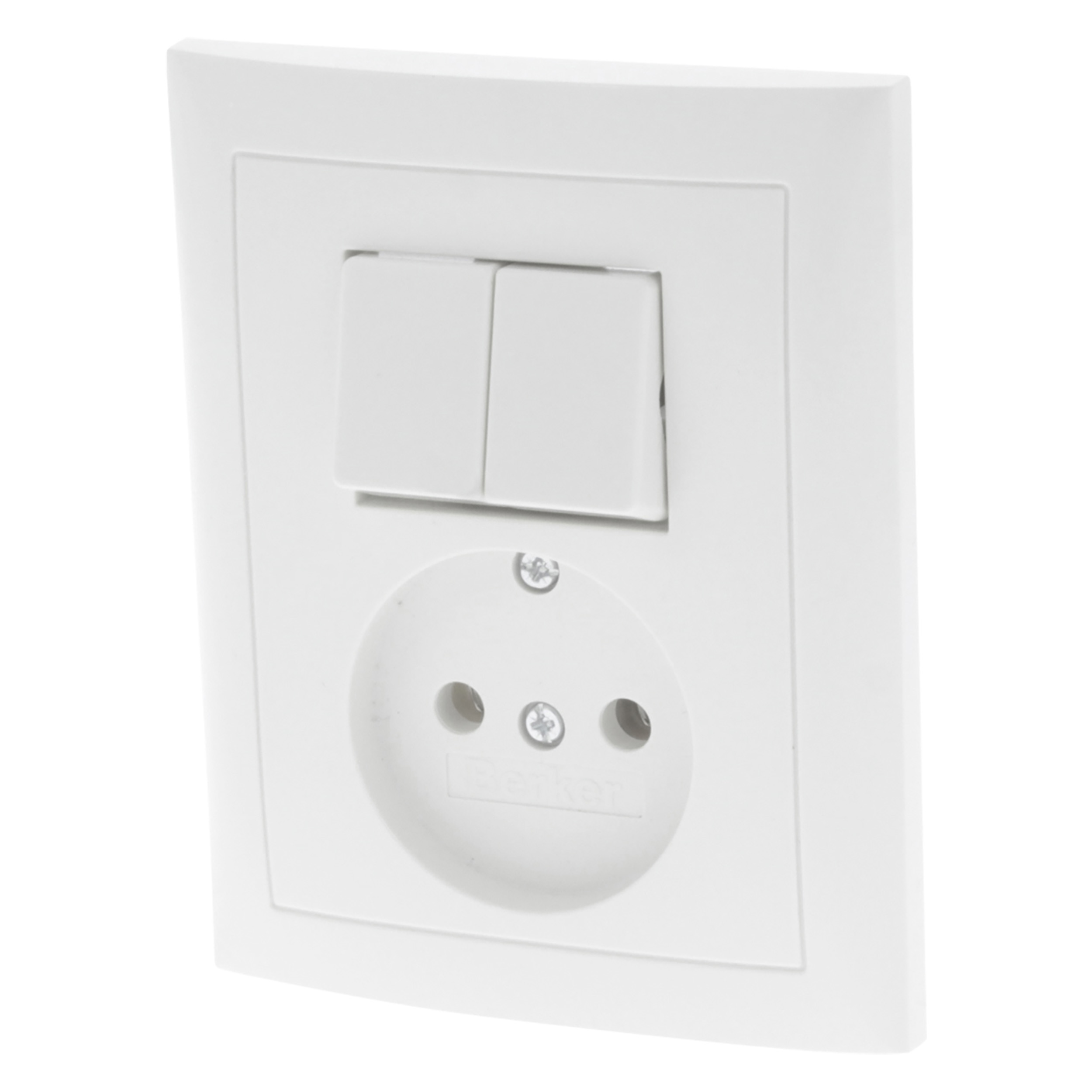 66.033.70 Berker S1 combinatie inbouw - serie polarwit 