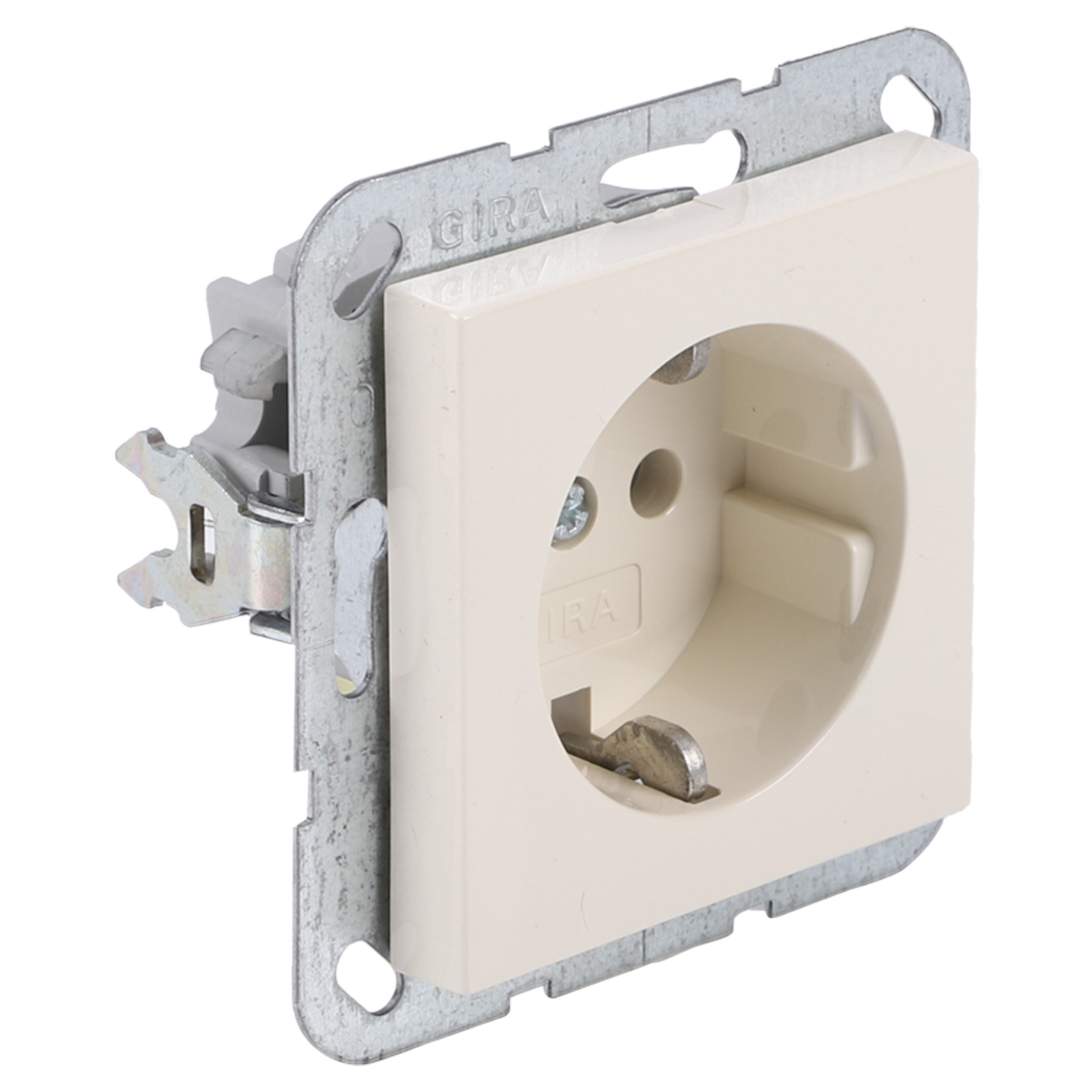 66.052.42 Gira System 55 contactdoos inbouw - 1-voudig - randaarde crème 