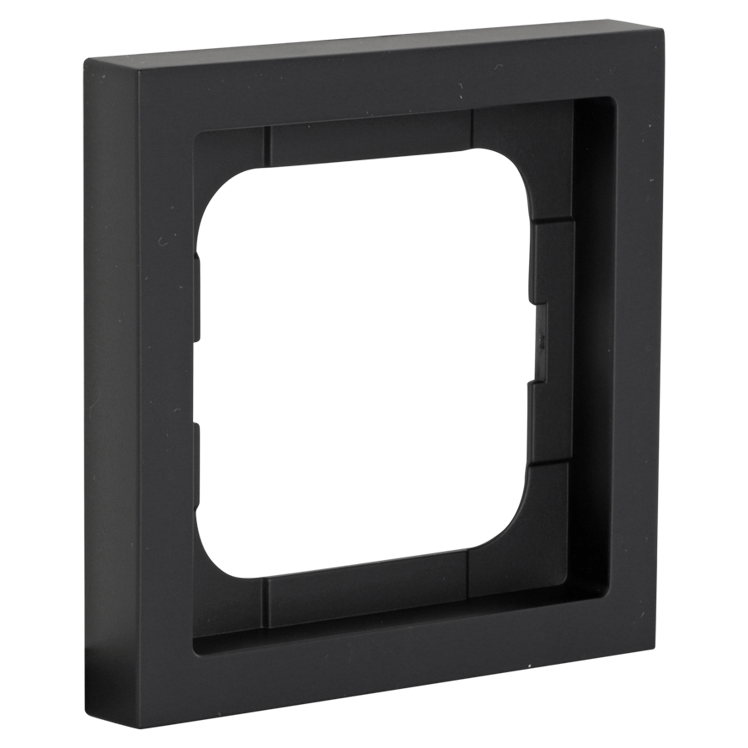 66.055.21 Busch-Jaeger Future Linear afdekraam inbouw - 1-voudig - verticaal/horizontaal zwart 80 x 80 x 11 mm