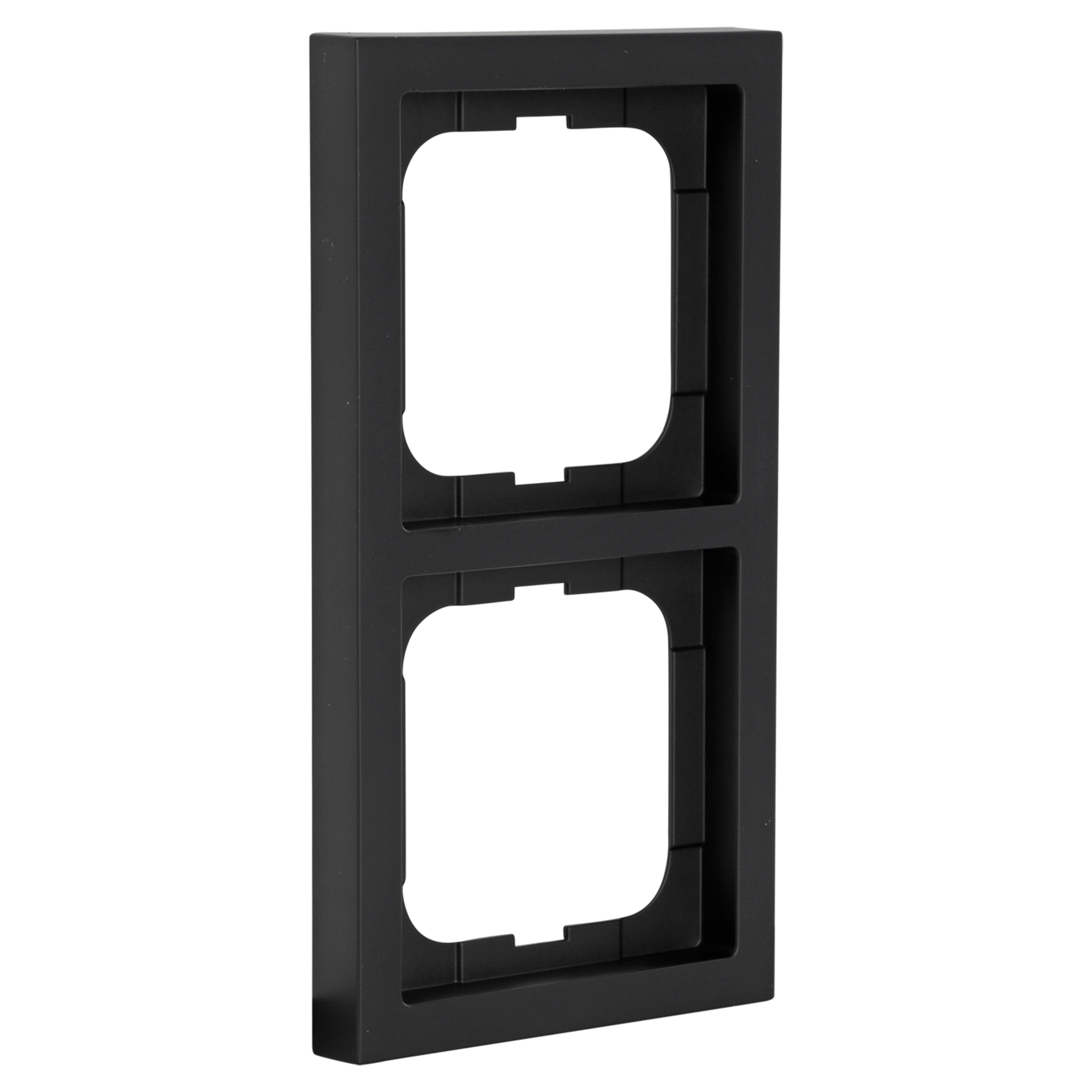 66.055.22 Busch-Jaeger Future Linear afdekraam inbouw - 2-voudig - verticaal/horizontaal zwart 80 x 151 x 11 mm