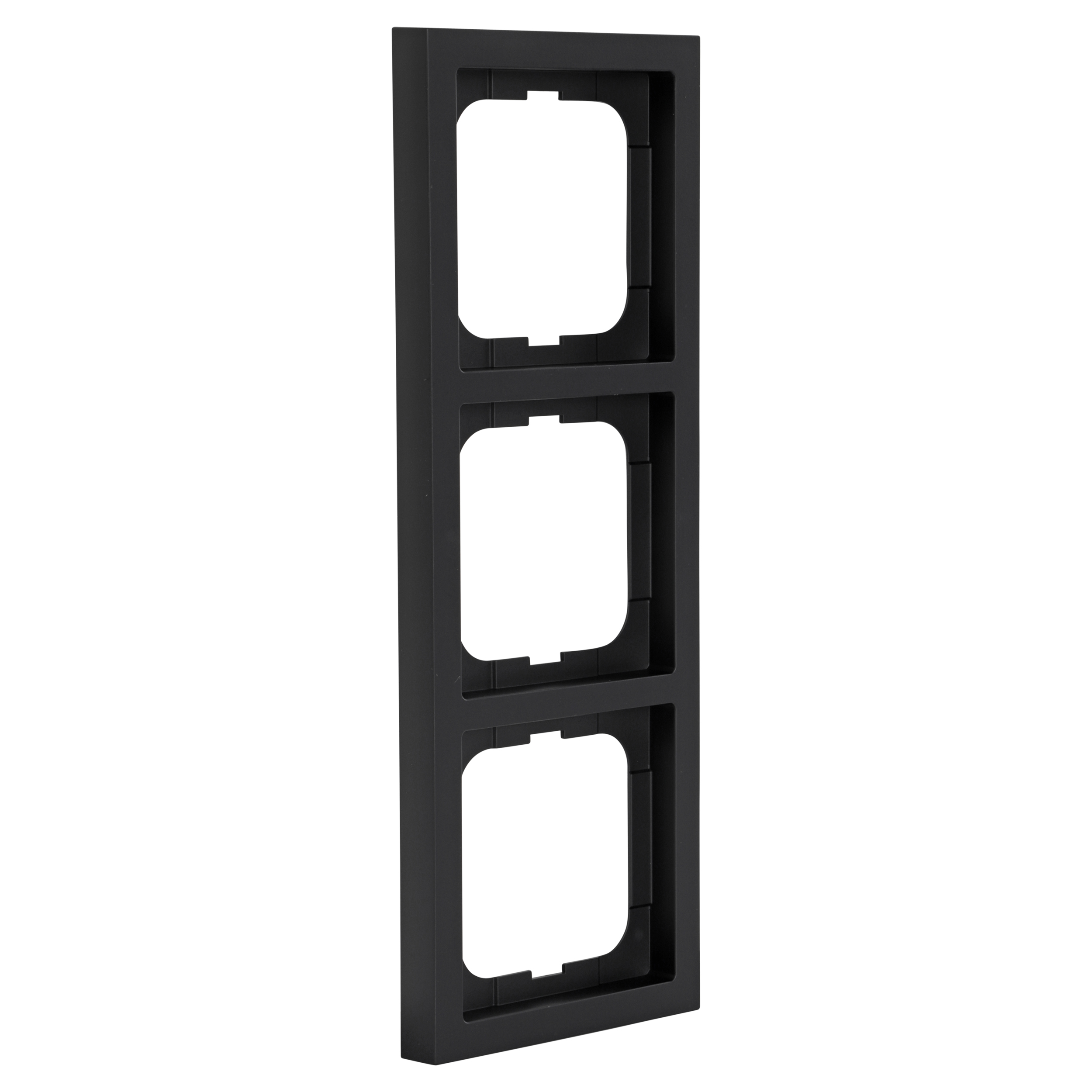 66.055.23 Busch-Jaeger Future Linear afdekraam inbouw - 3-voudig - verticaal/horizontaal zwart 80 x 222 x 11 mm