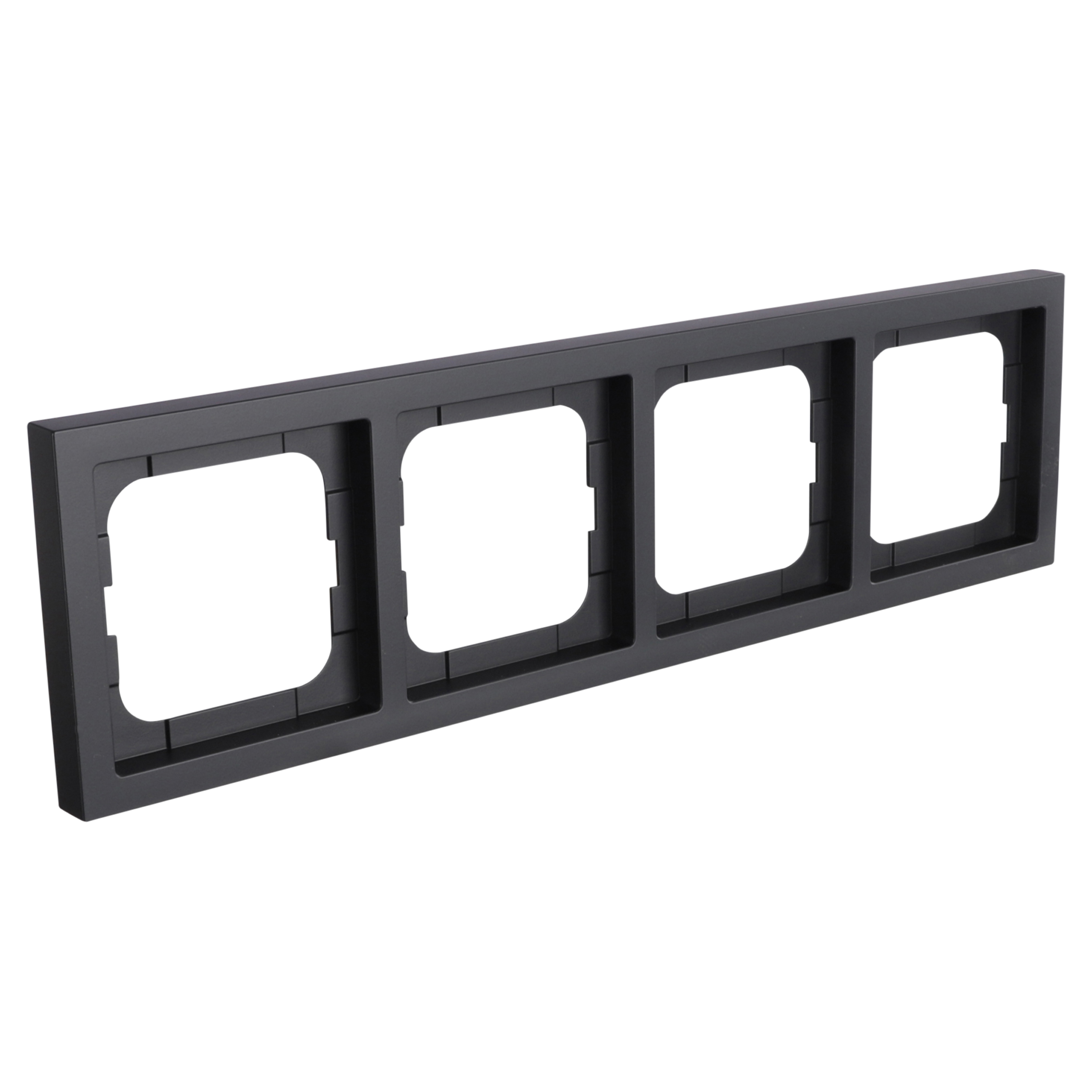 66.055.26 Busch-Jaeger Future Linear afdekraam inbouw - 4-voudig zwart 